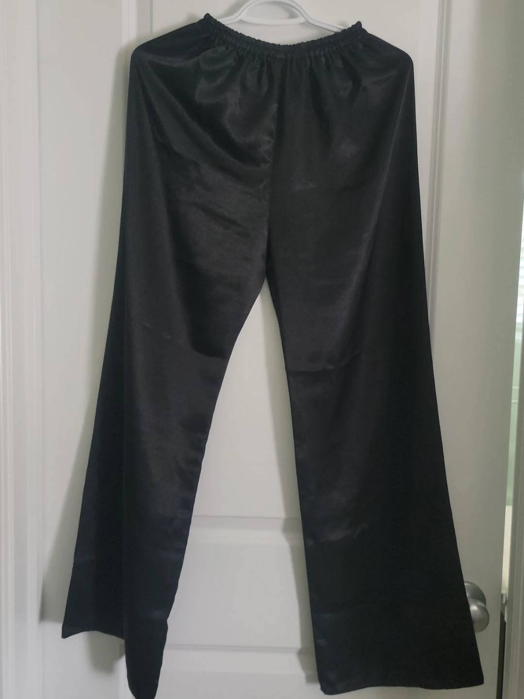Black Satin Pyjama Pants