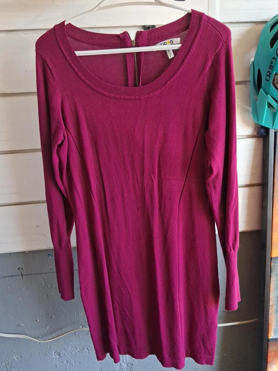 m00n Magenta Long Sleeve Dress