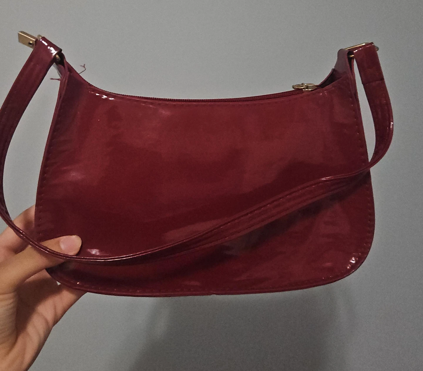 Red Patent Shoulder Bag