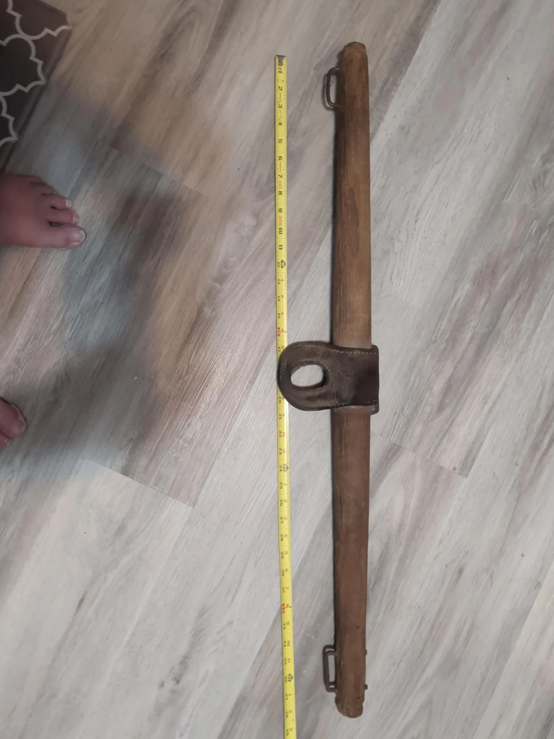 Vintage Wooden Neck Yoke with Leather Strap