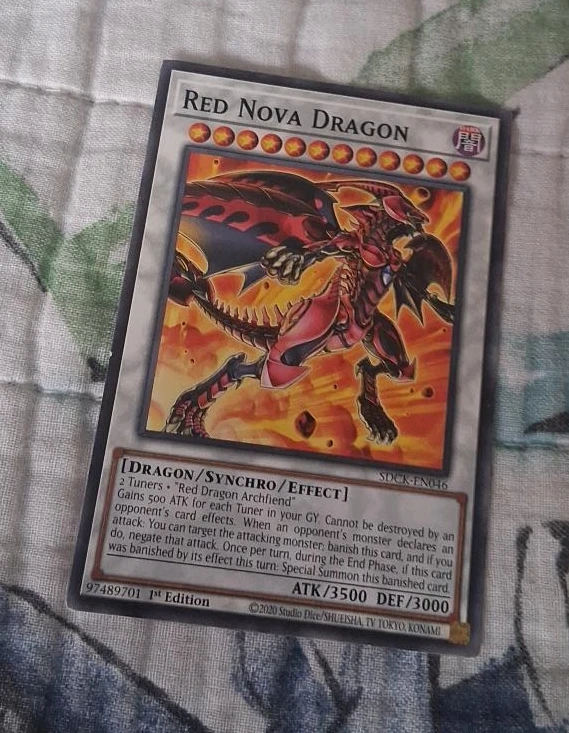 Red Nova Dragon Yu-Gi-Oh! Card SDCK-FN046