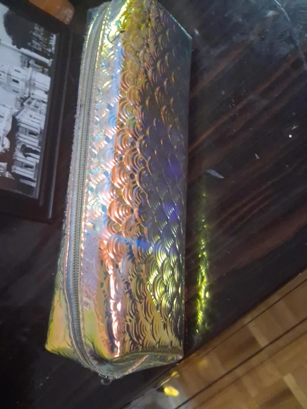 Iridescent Scale Pattern Pencil Case