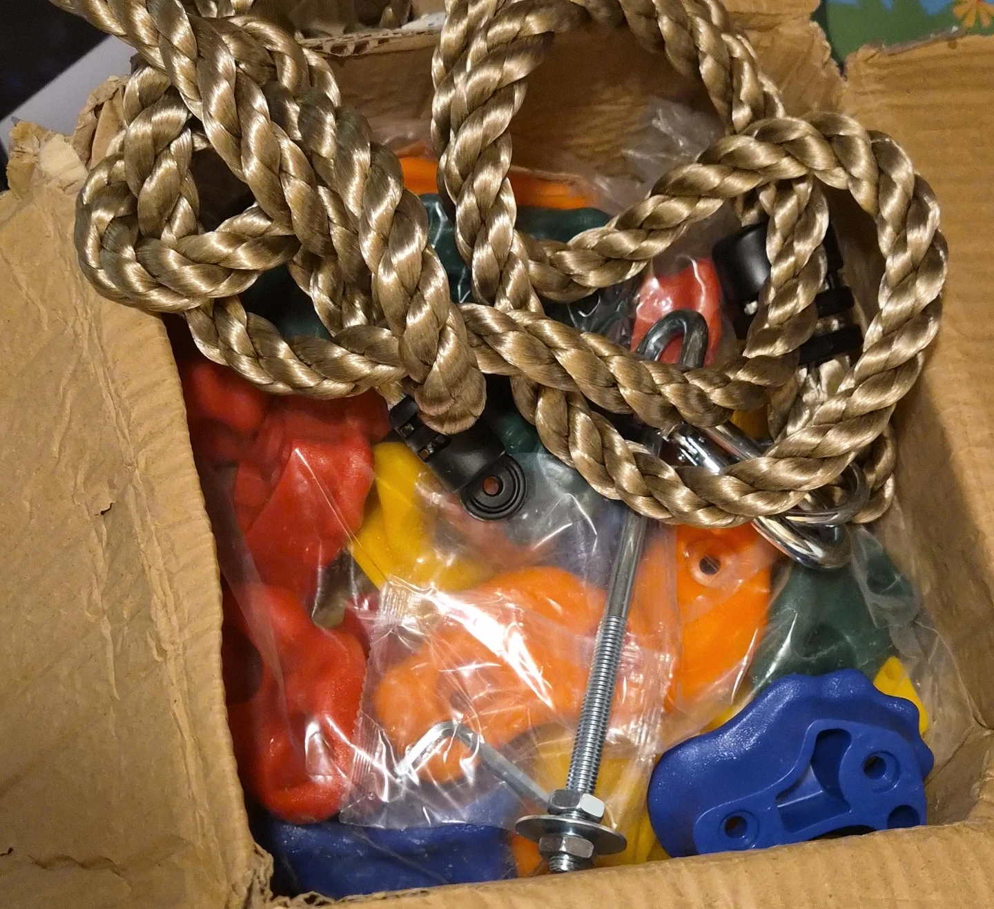 Rope Swing Set with Climbing Holds