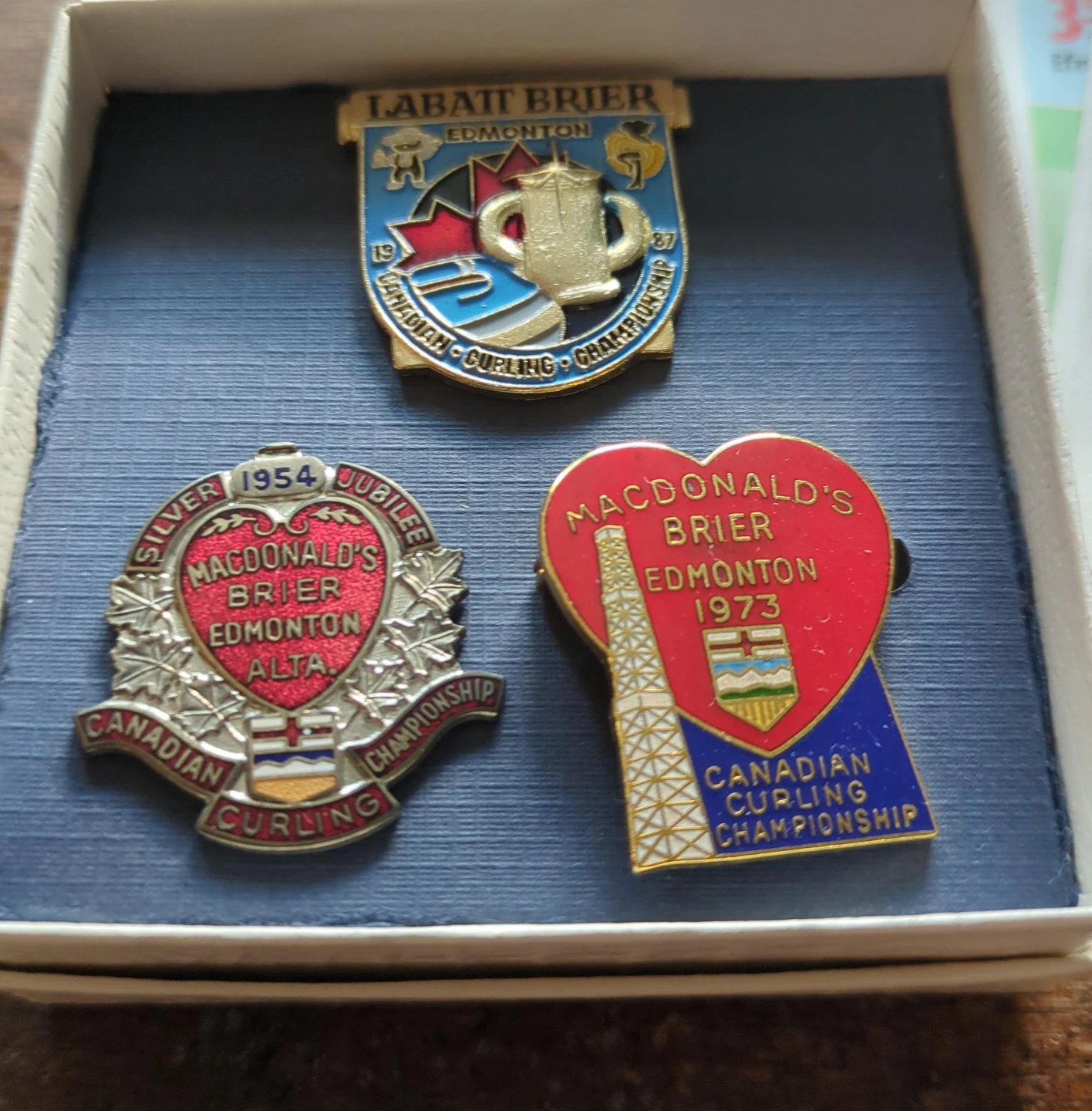 Set of 3 Macdonald's Brier Curling Championship Pins