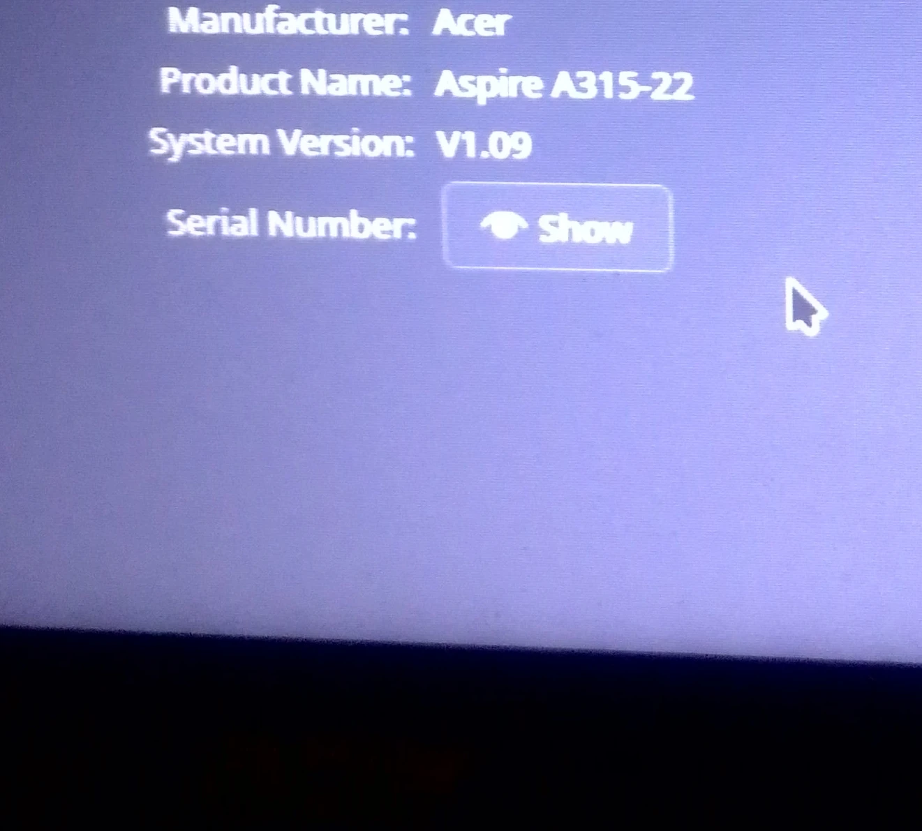 Acer Aspire A315-22 Laptop
