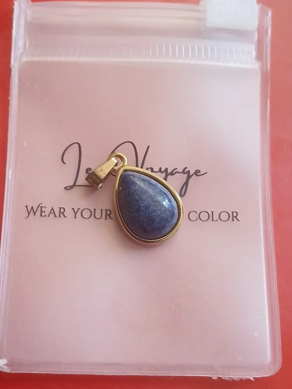 Blue Crystal Teardrop Pendant