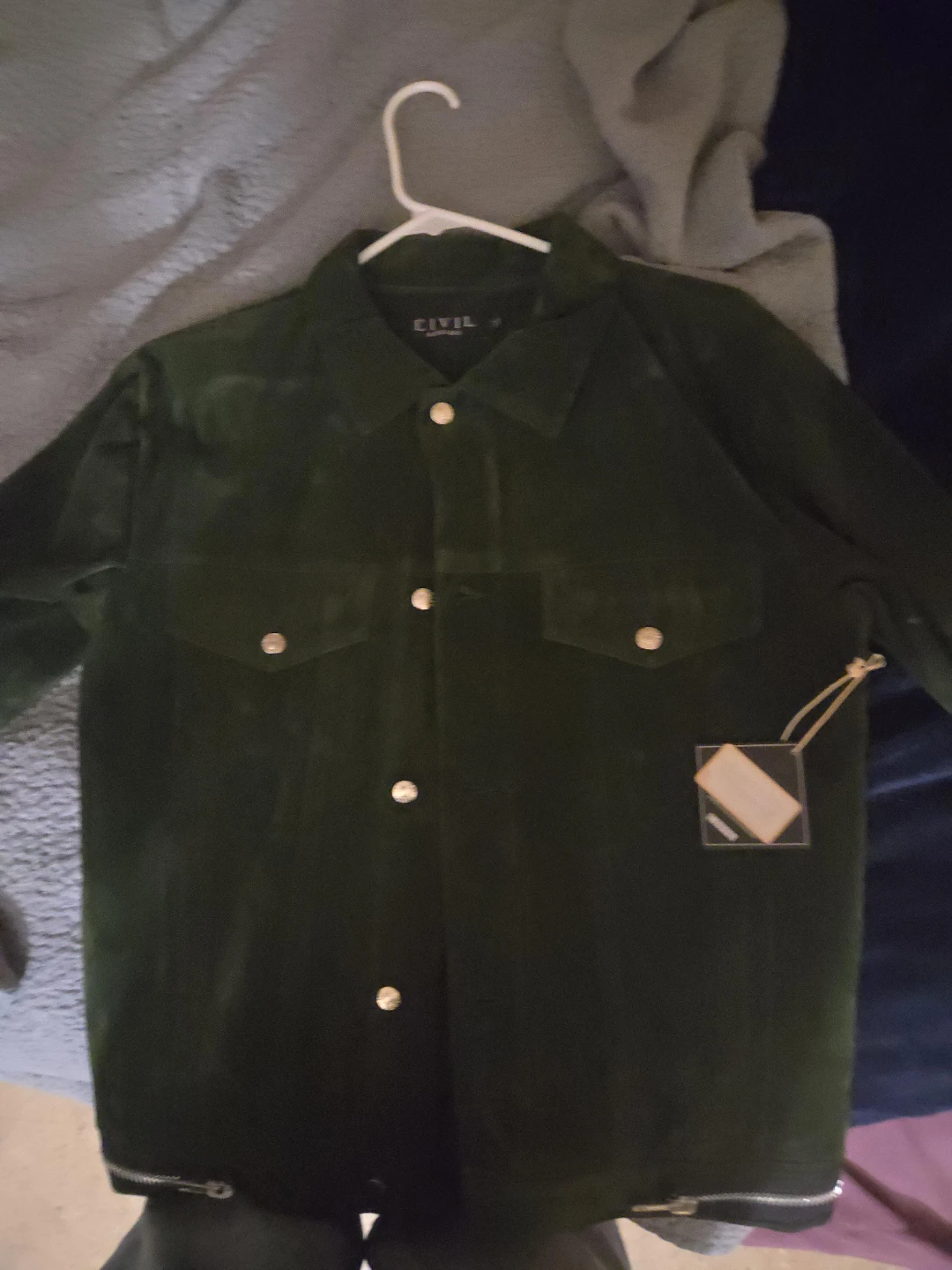 CIVIL Green Jacket with Zipper Detail
