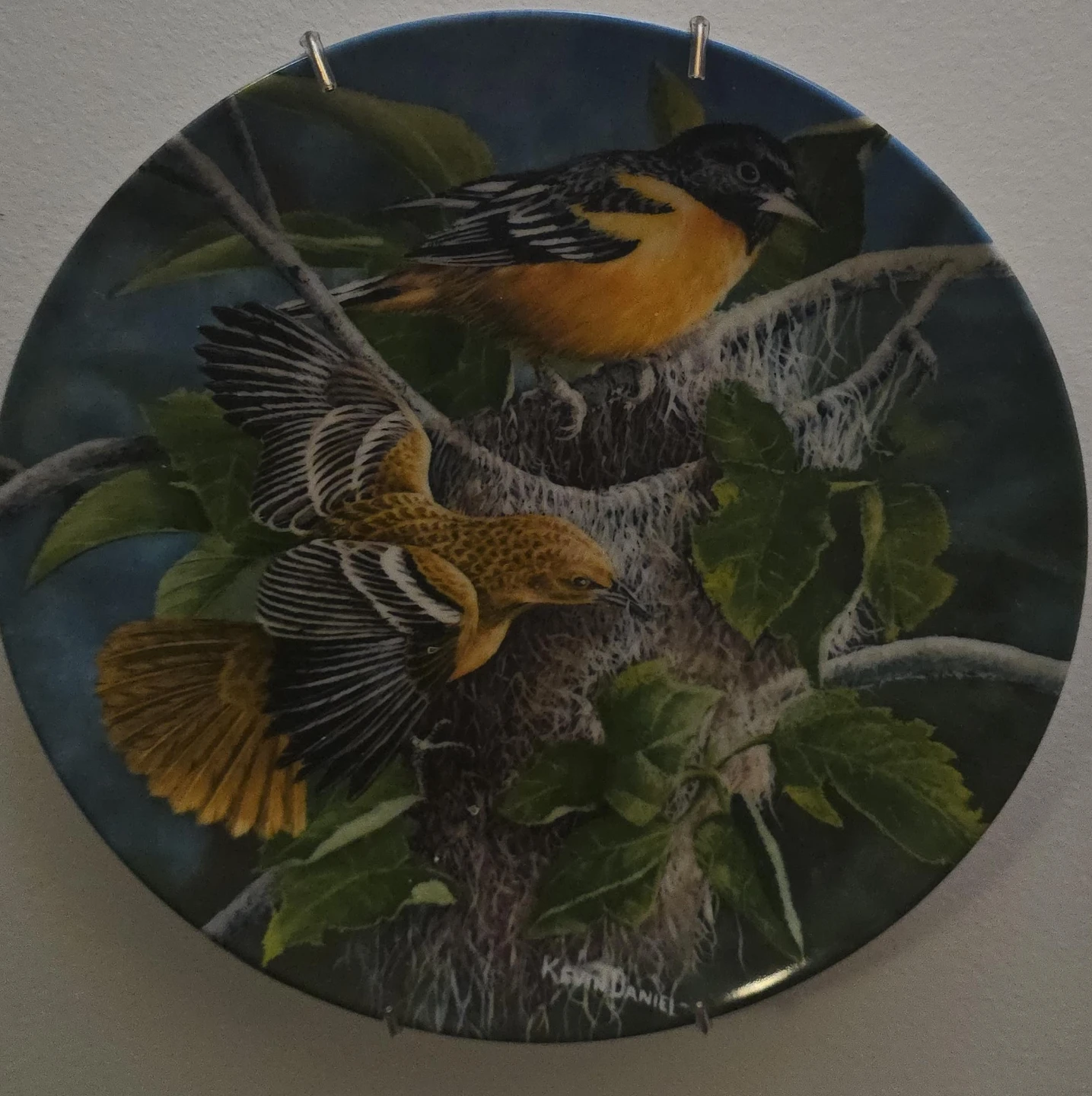 Decorative Plate with Baltimore Orioles