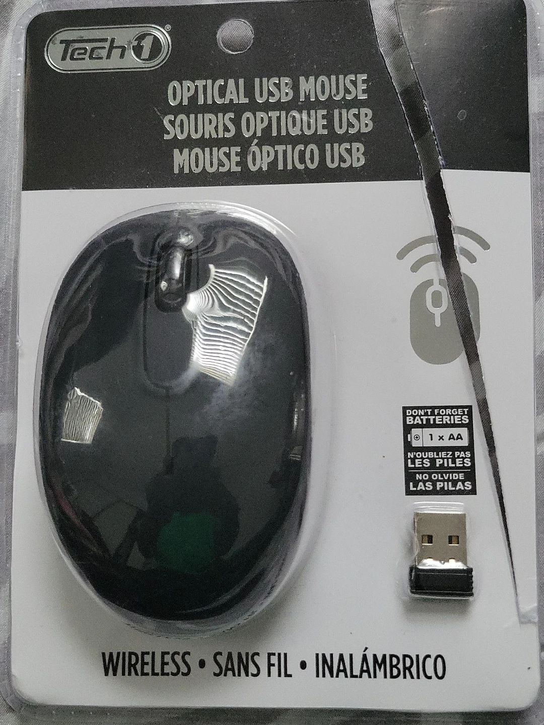 Tech 1 Optical USB Wireless Mouse