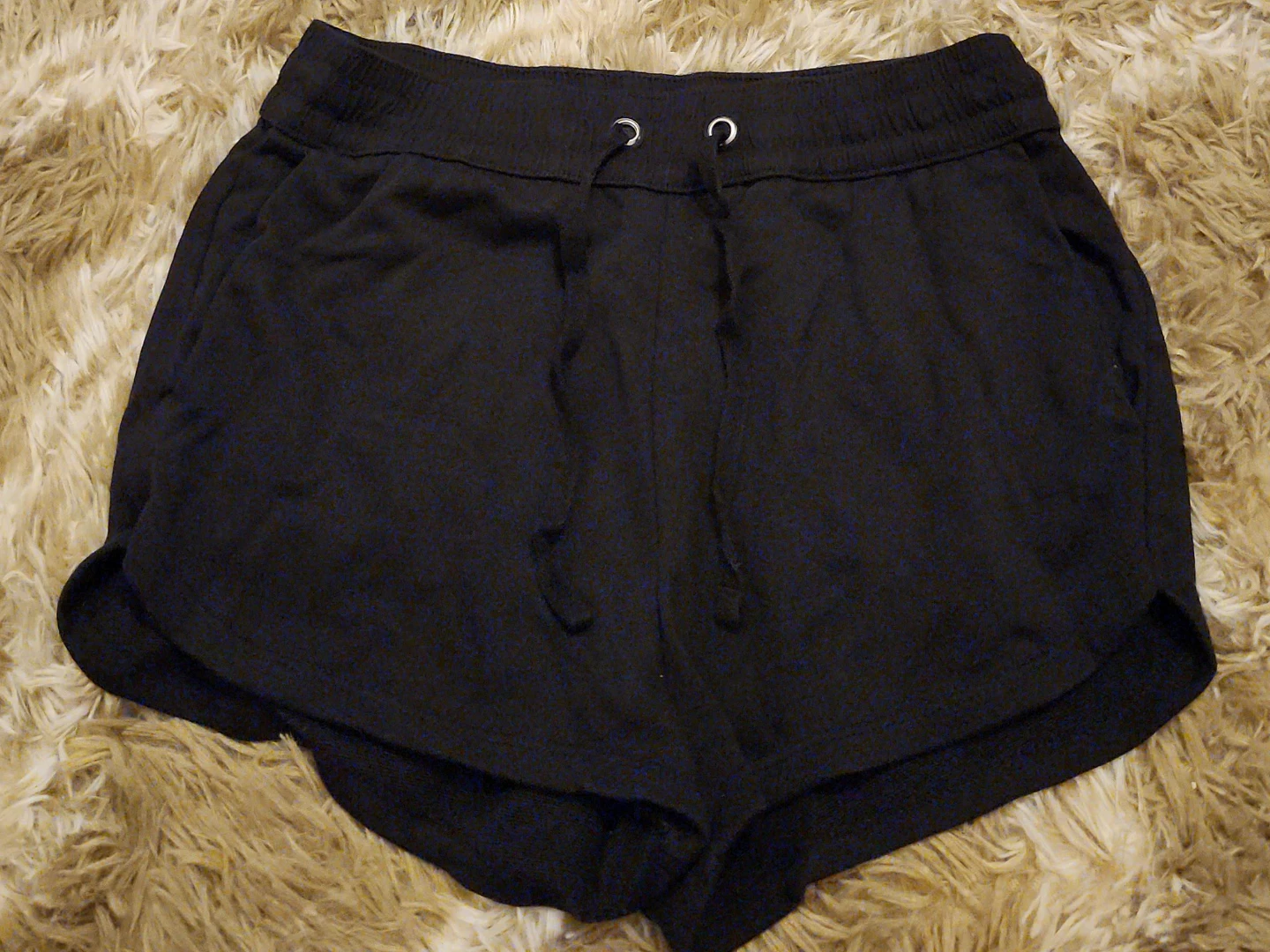 H&M Basique Black Drawstring Shorts Small