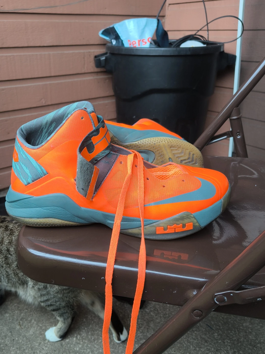 Nike Lebron 11 Orange Grey Basketball Shoes