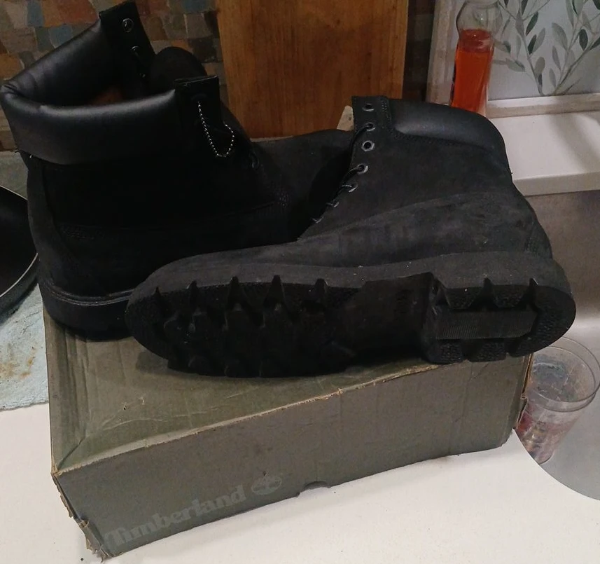 Timberland Black Suede Lace-Up Boots