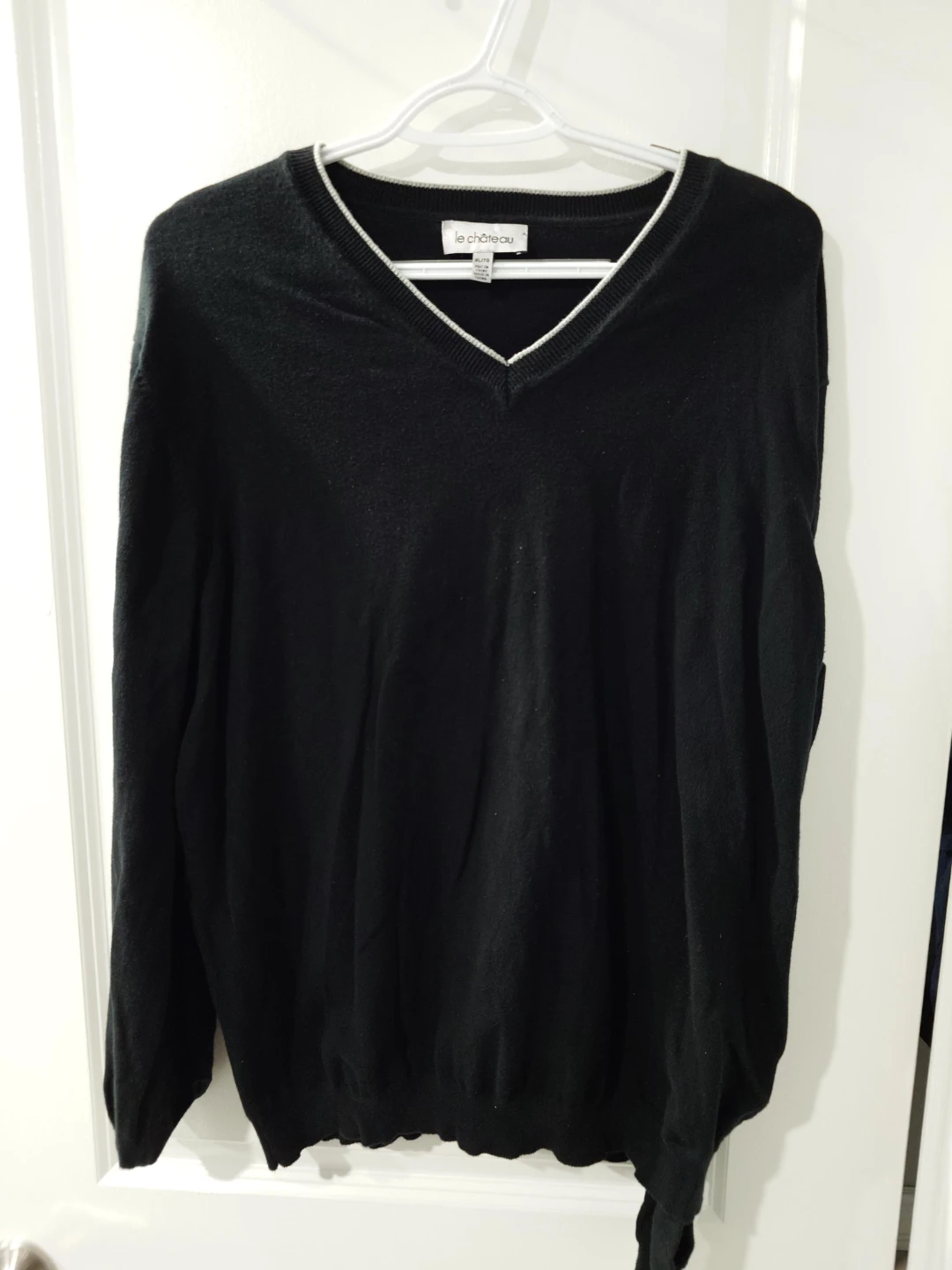Le Chateau Black V-Neck Sweater