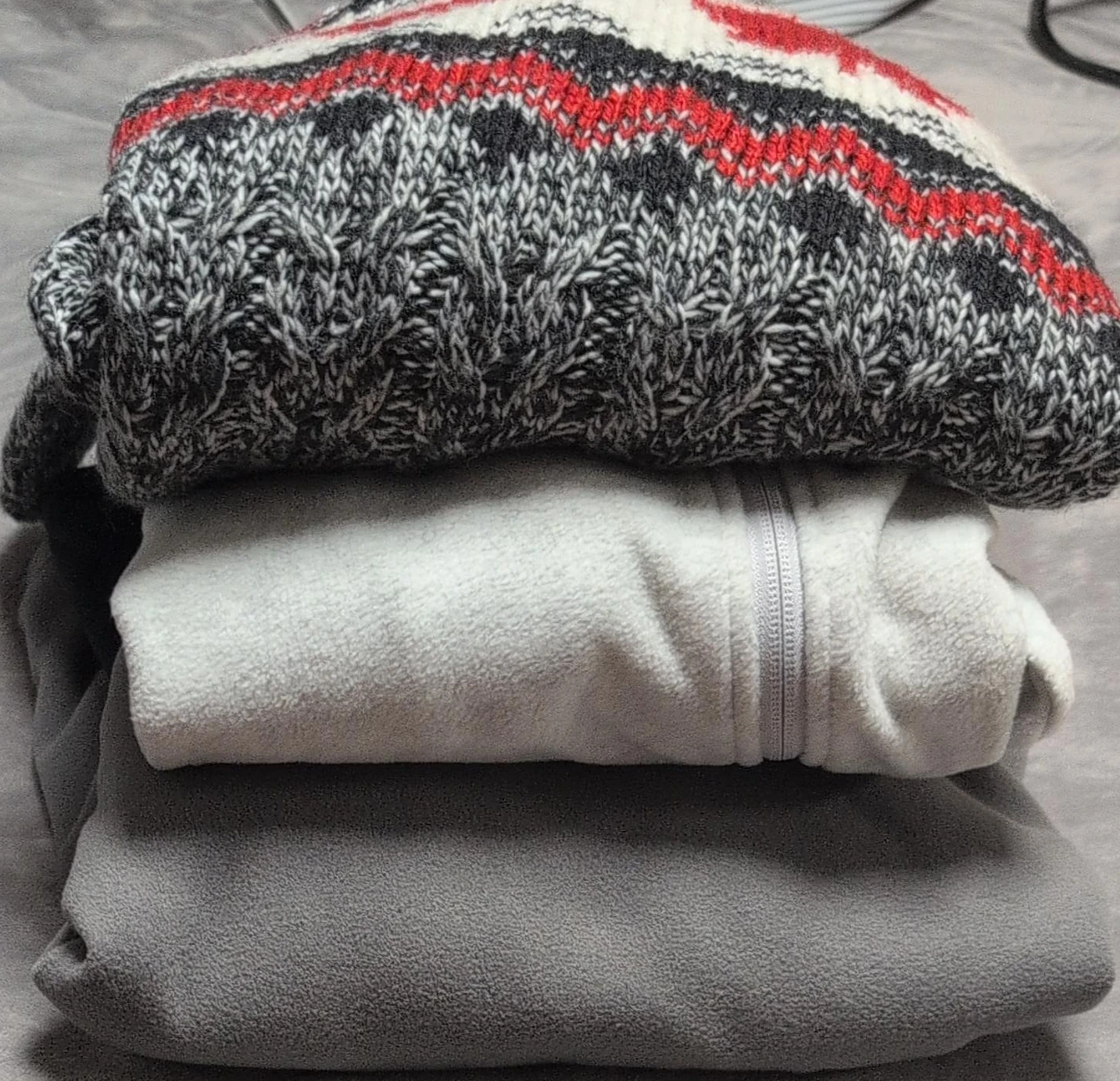 Three piece winter sweater and fleece bundle $25