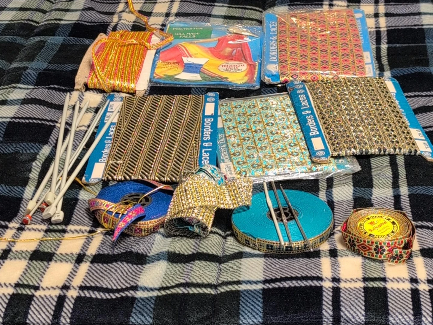 Assorted Sewing Trim and Crafting Supplies