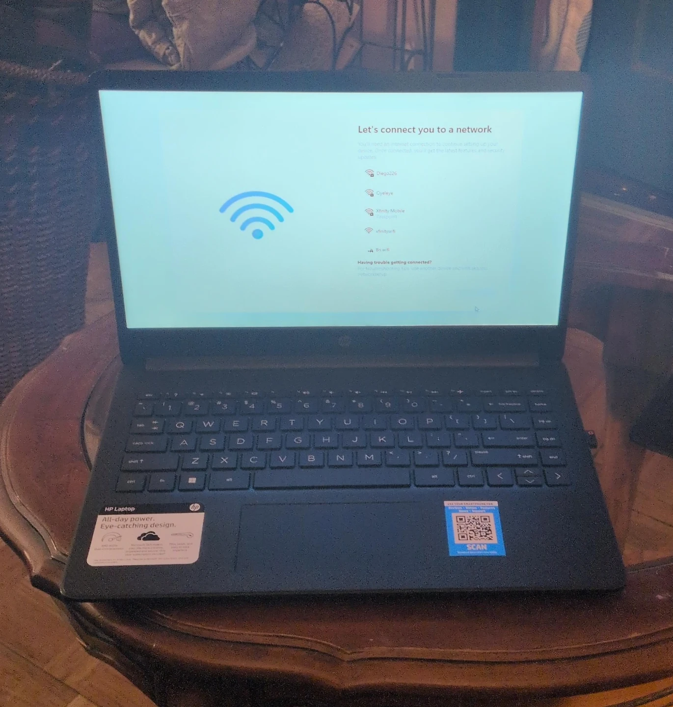 HP Laptop with Logitech Wireless Mouse