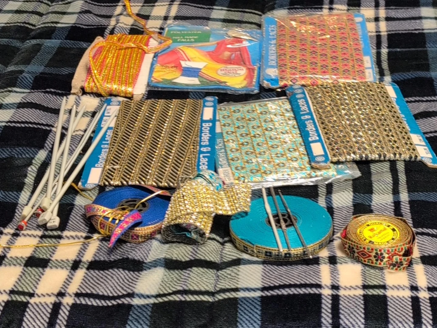 Assorted Sewing Borders and Knitting Tools