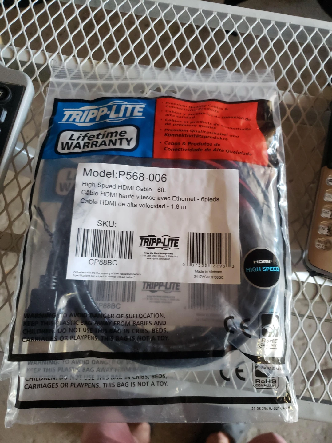 Tripp Lite High Speed HDMI Cable 6ft P568-006