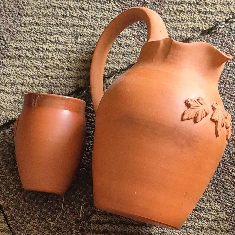 Terracotta Pitcher and Mug Set