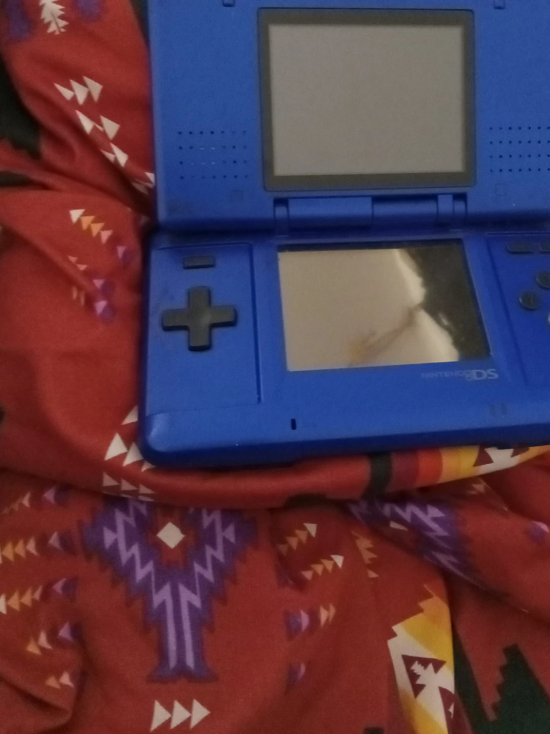 Blue Nintendo DS Handheld Console No battery
