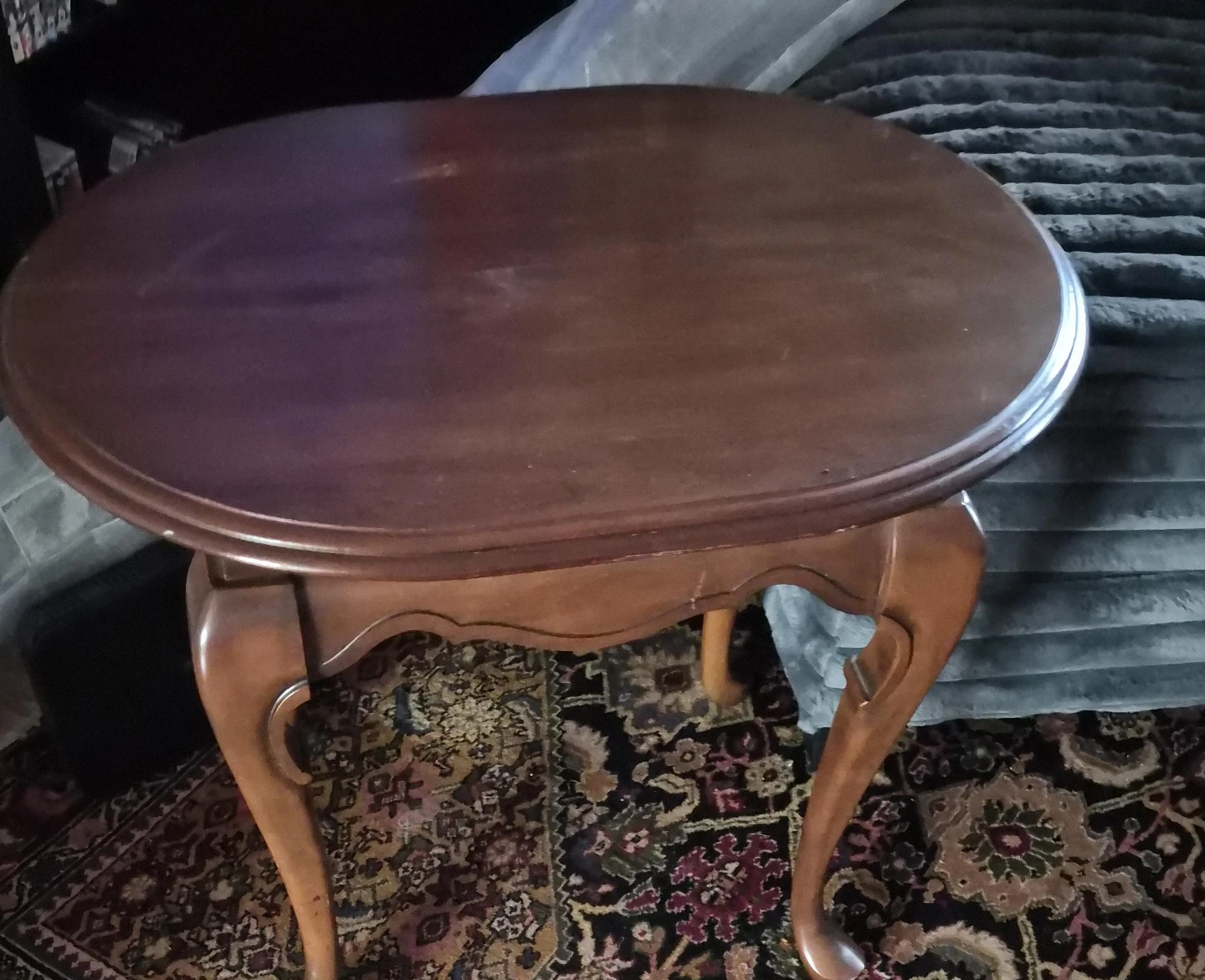 Oval Wooden Side Table