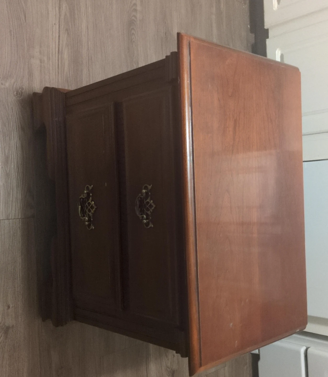 Wooden two-drawer nightstand