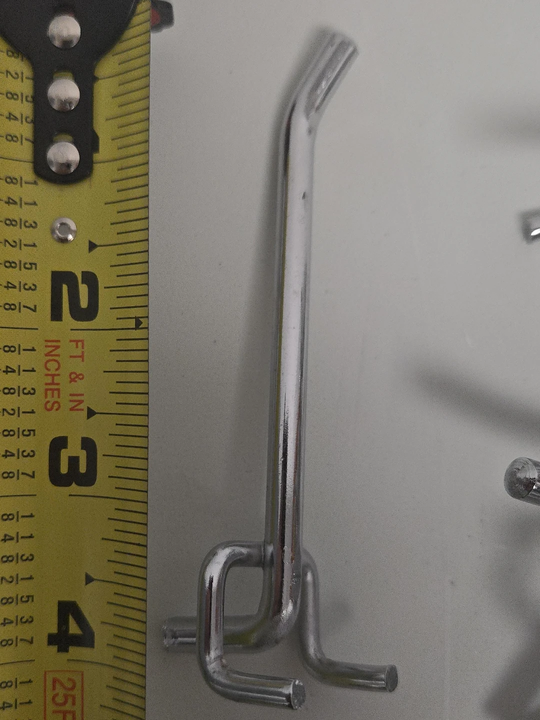 Chrome Pegboard Display Hook