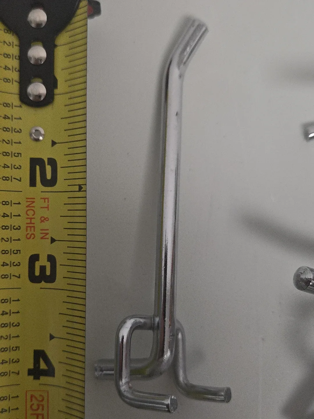 Chrome Pegboard Display Hook