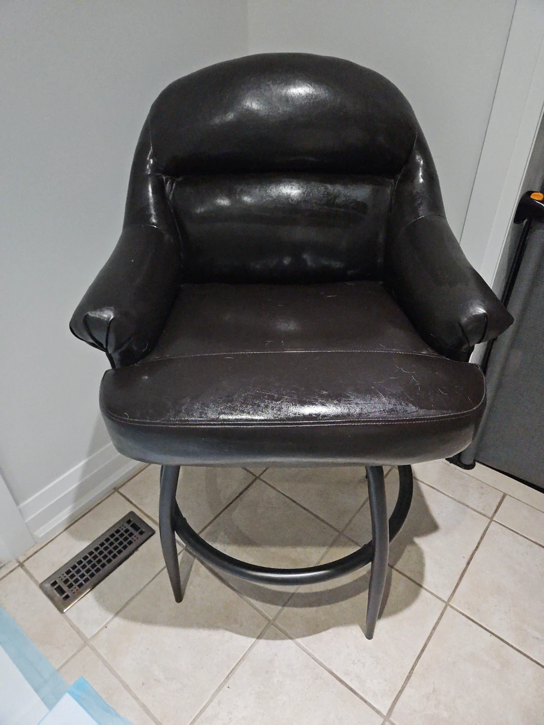 Dark Brown Swivel Bar Stool