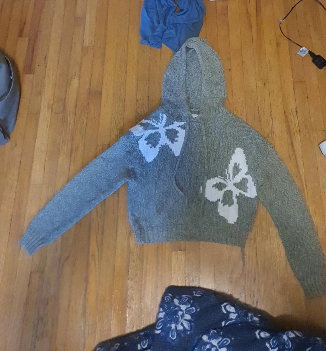 American Eagle Butterfly Knit Hoodie