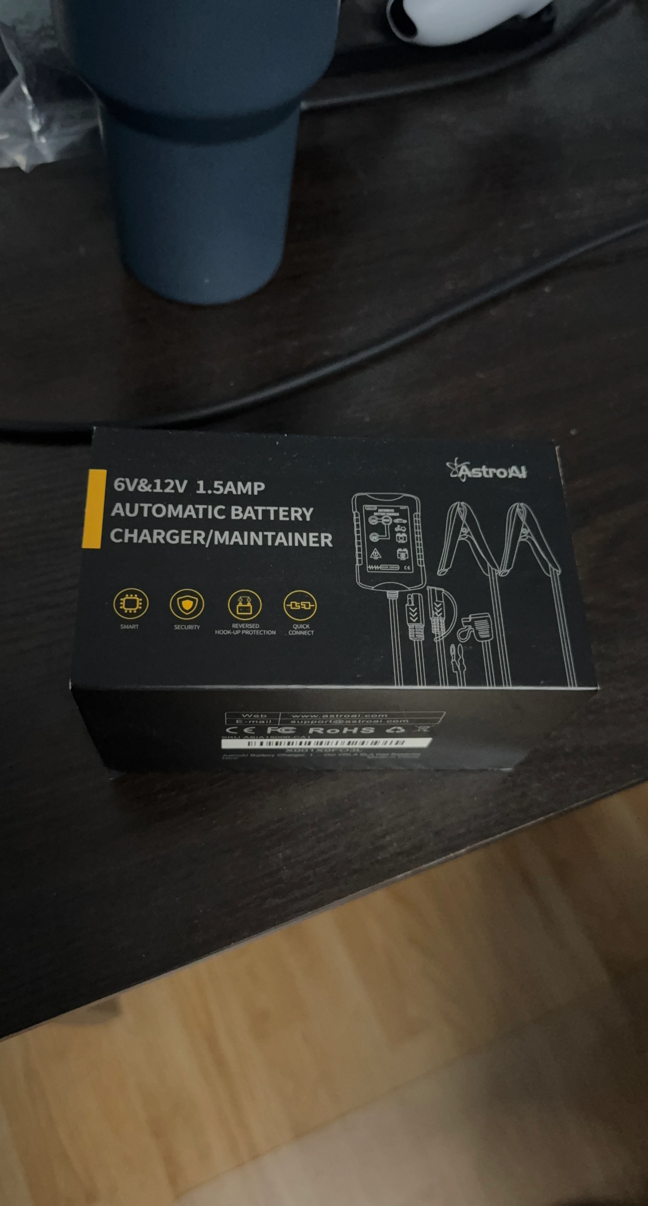 AstroAI 6V & 12V 1.5AMP Automatic Battery Charger/Maintainer