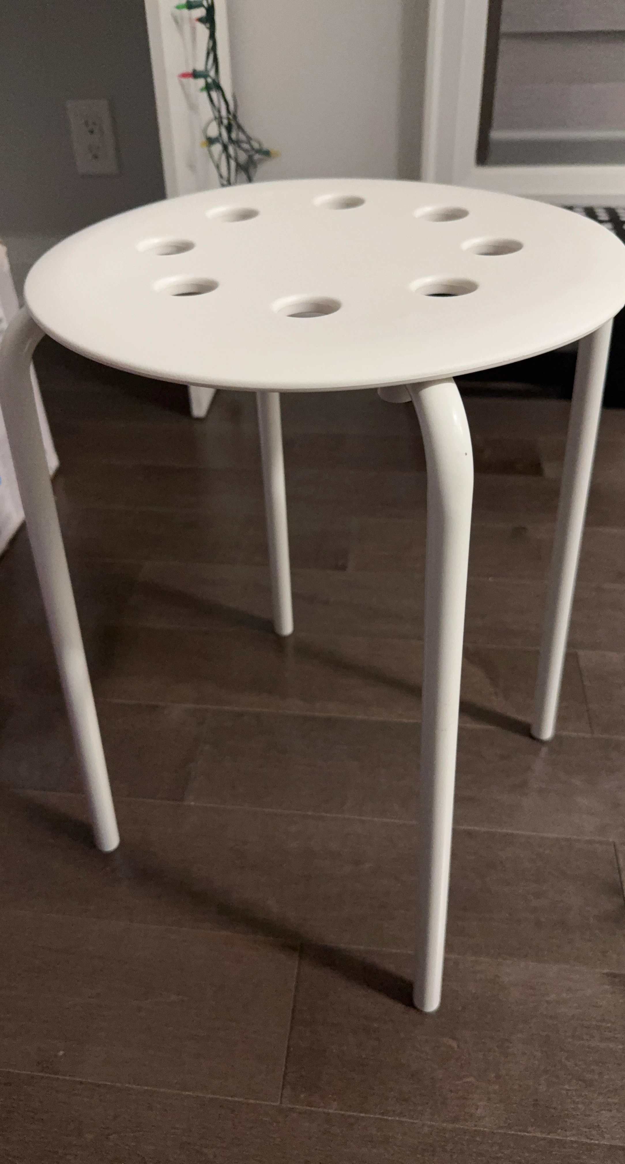White IKEA MARIUS Stool