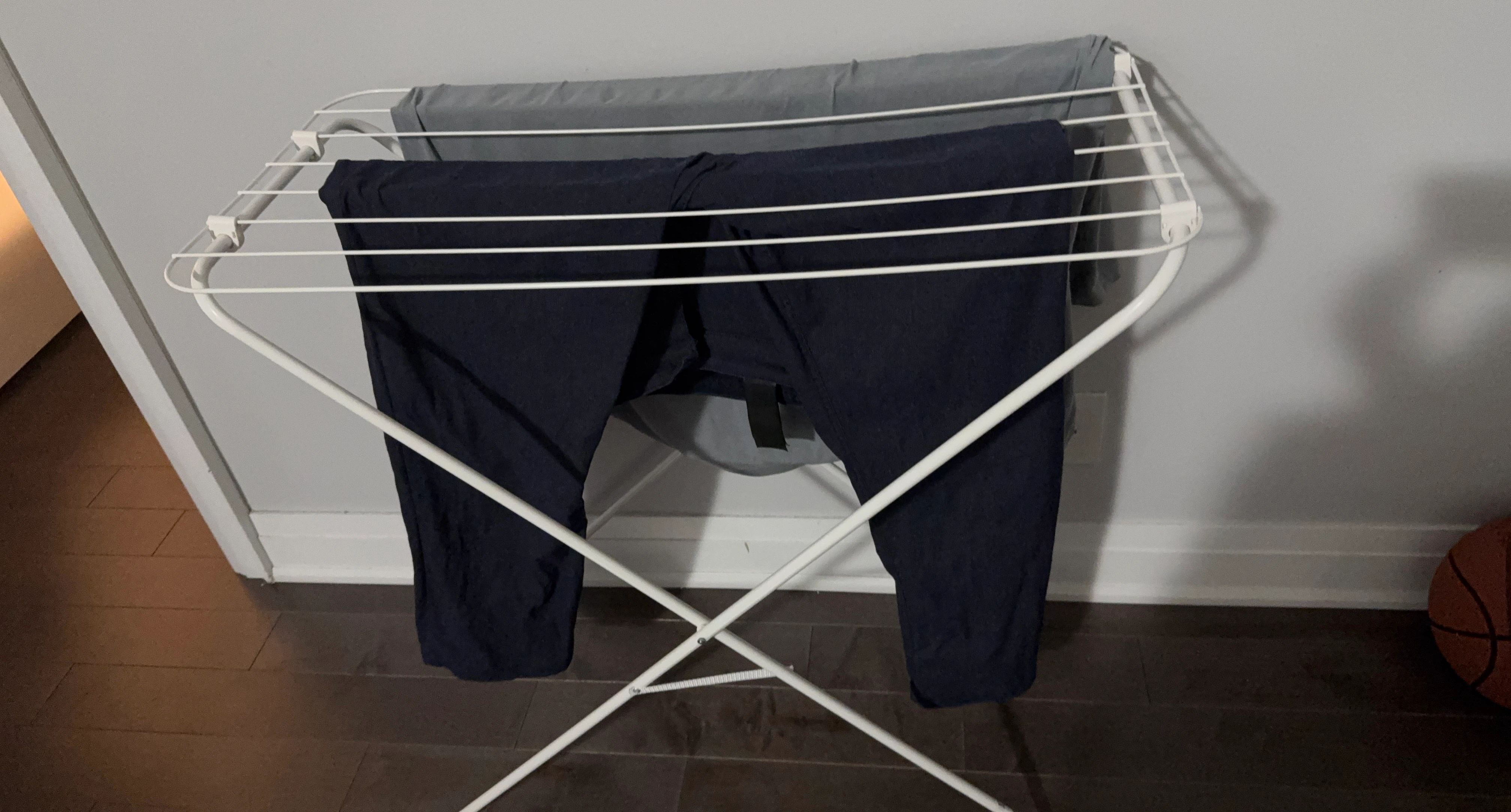 White Folding Clothes Drying Rack