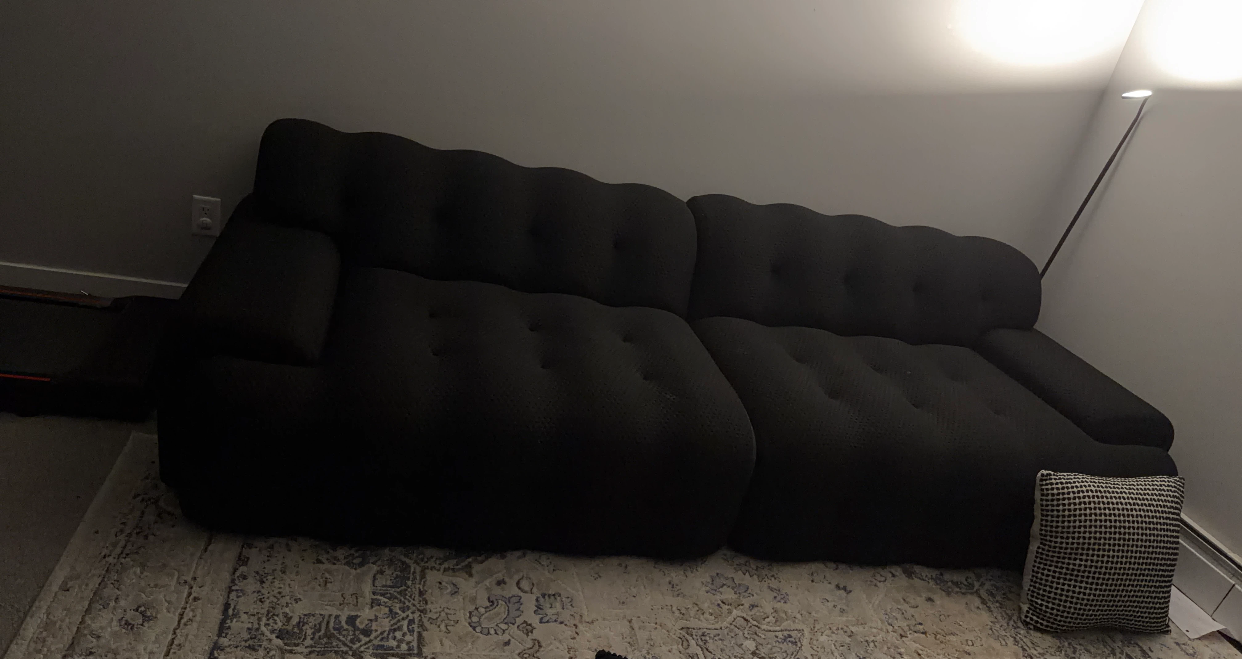 Black Tufted Sofa