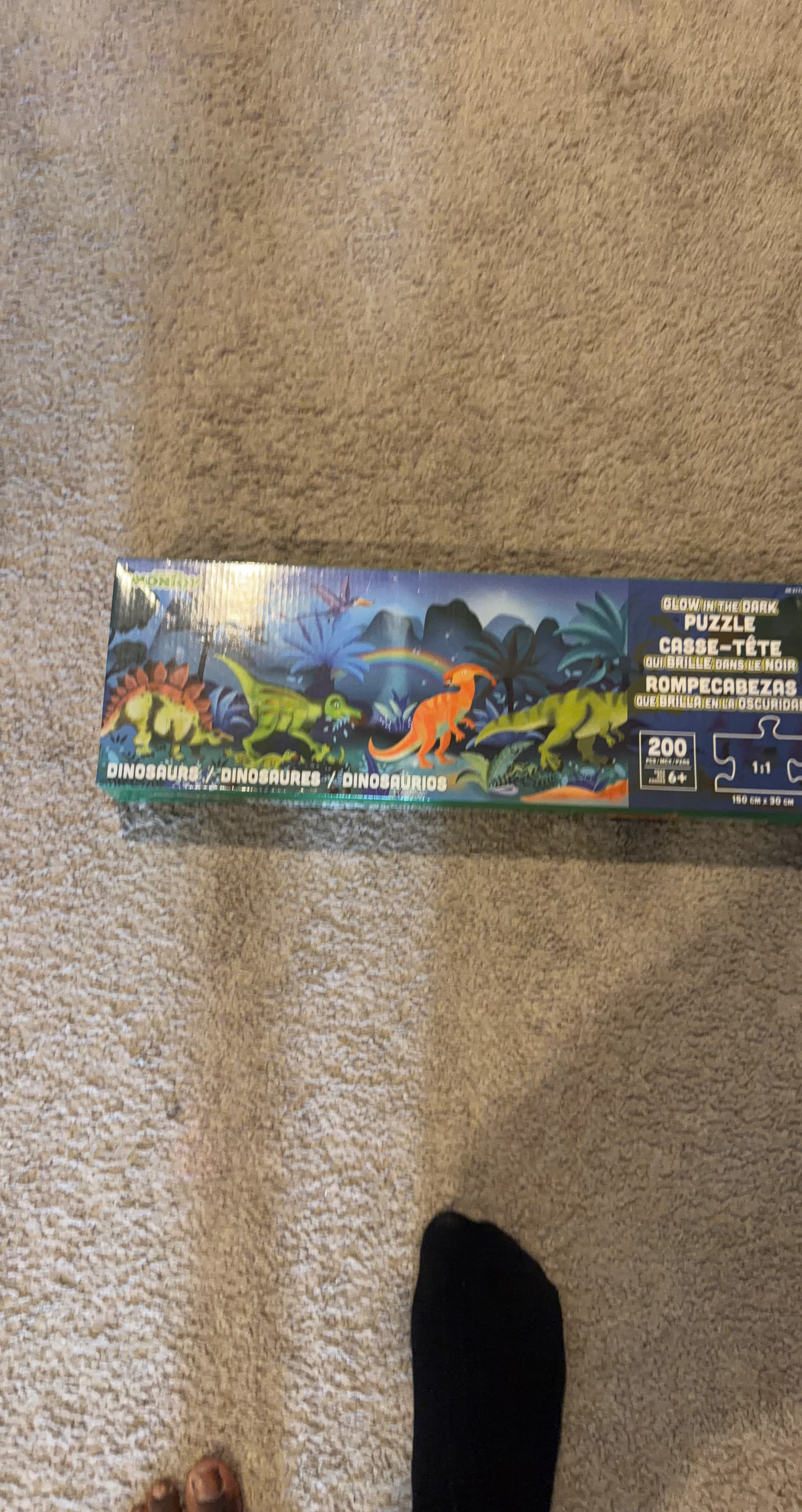 Monjoy Glow in the Dark Dinosaur Puzzle