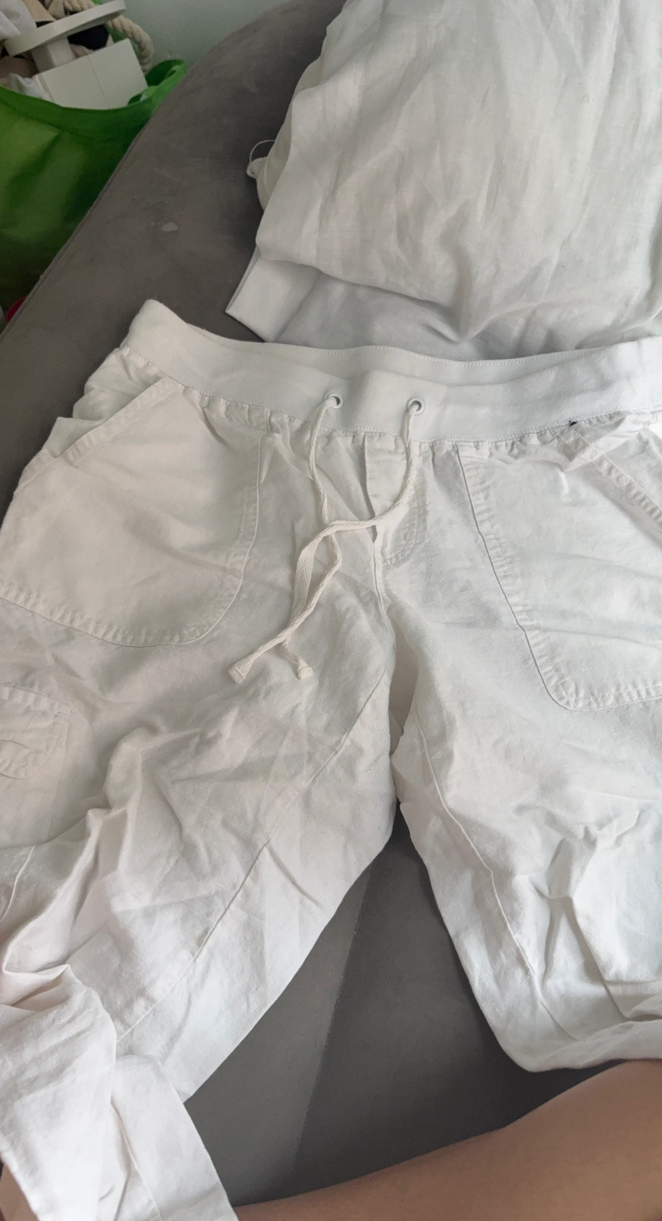 New York & Company white drawstring pants