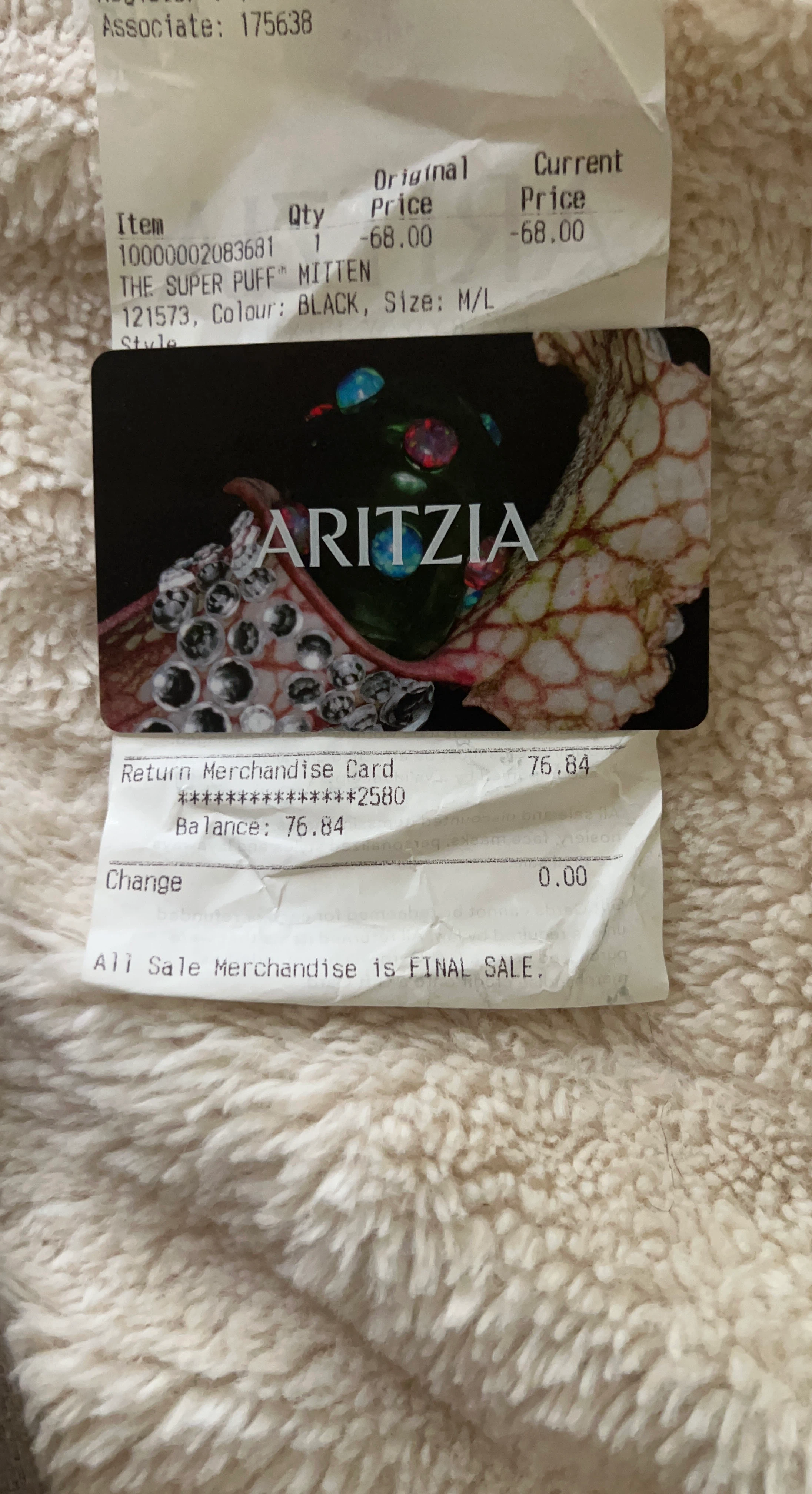 Aritzia gift card