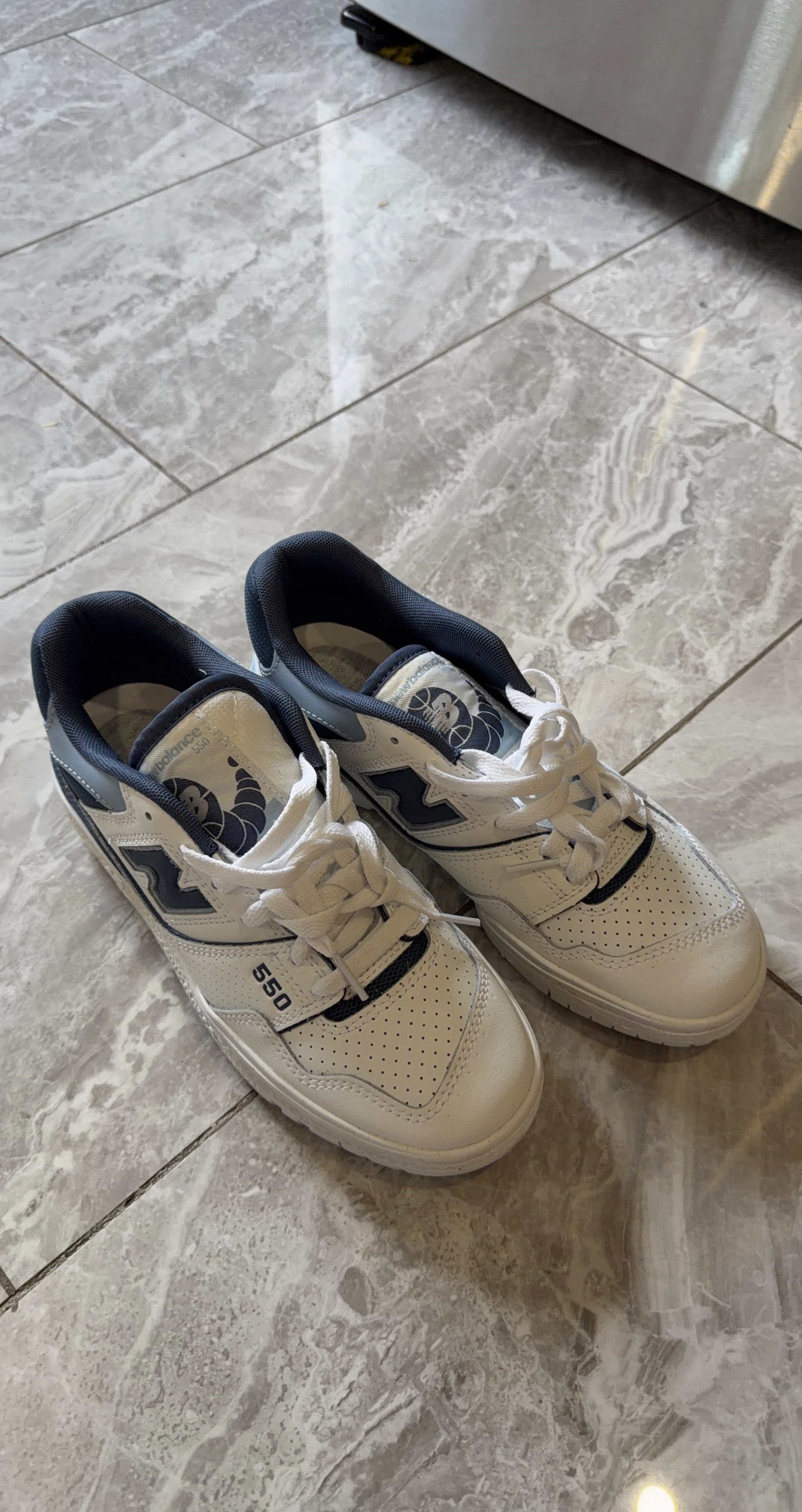 New Balance 550 White Navy Sneakers