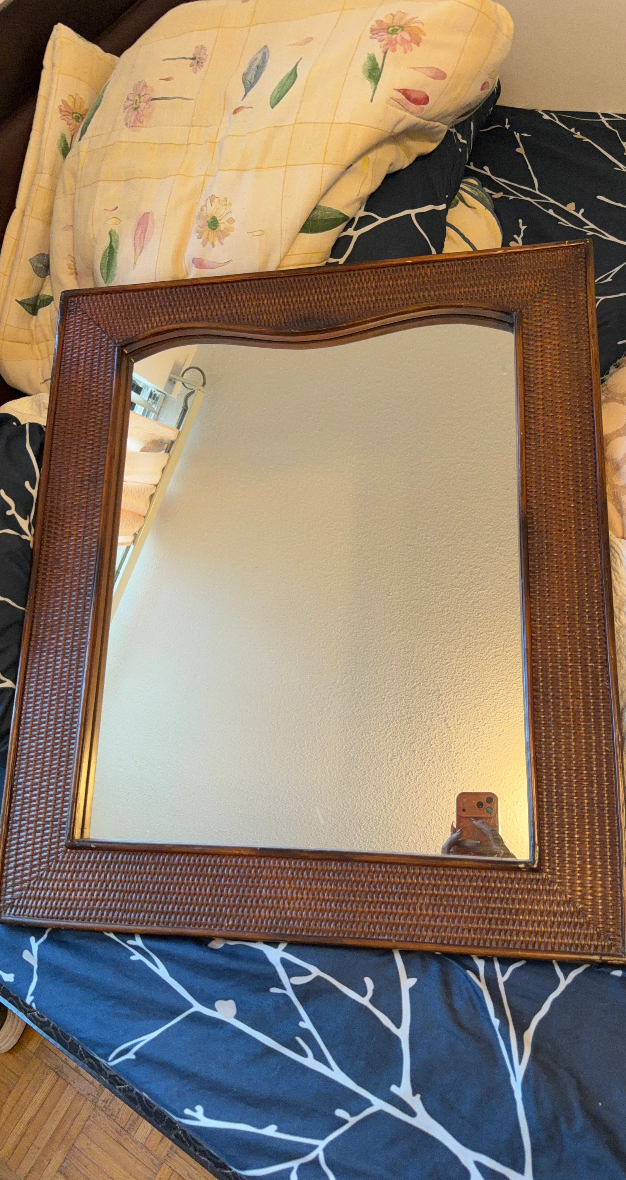 Woven Rattan Wall Mirror