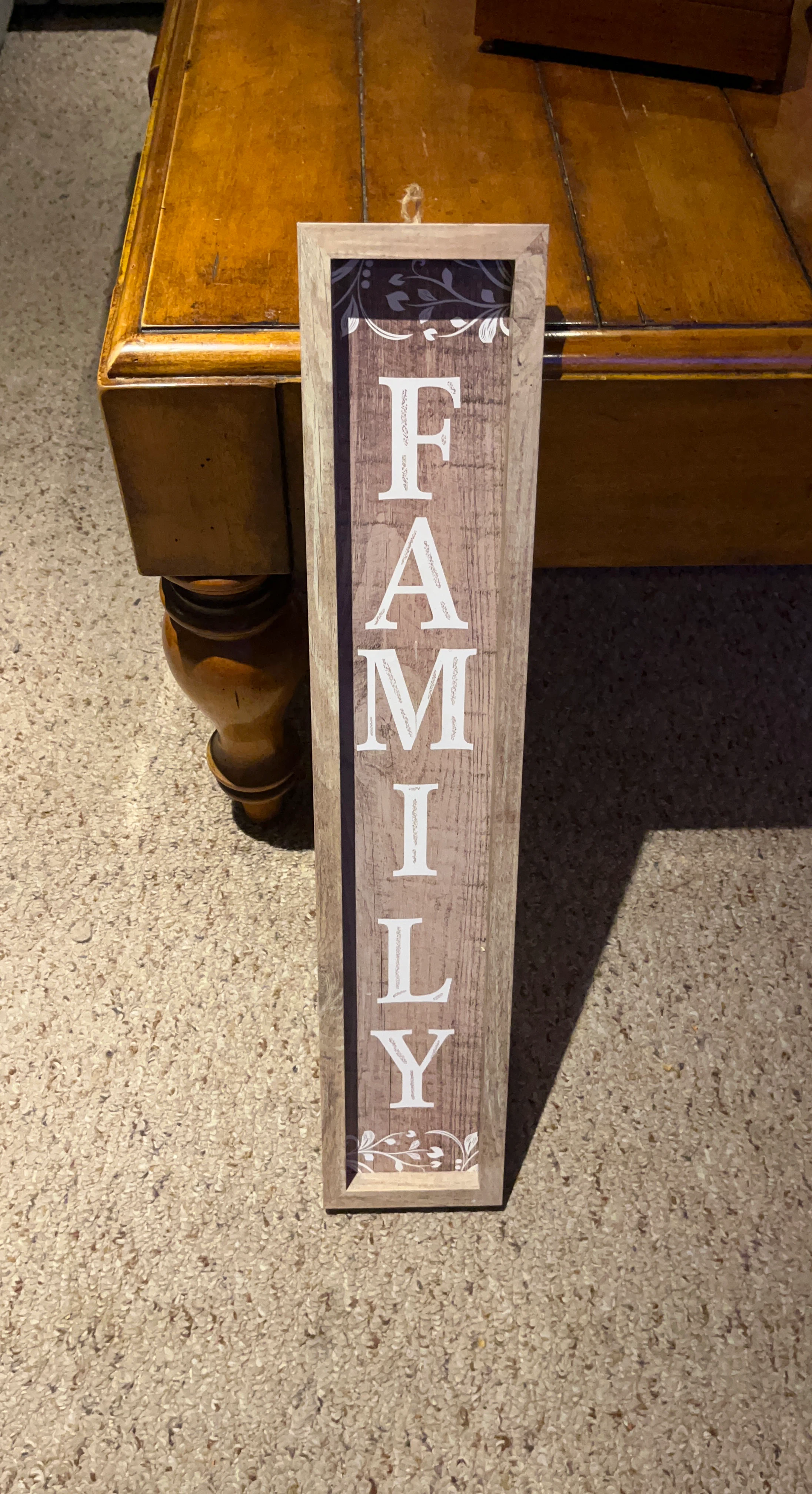 Rustic Wood Family Wall Sign