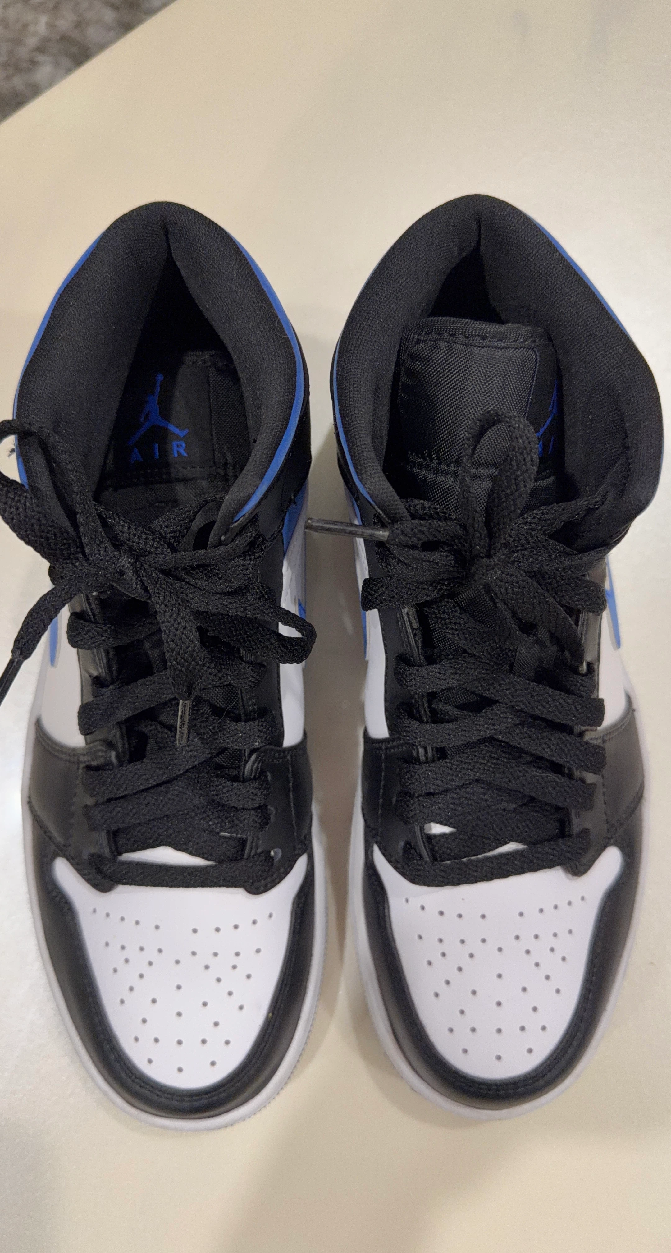 Air Jordan Mid Royal Blue Black White Sneakers