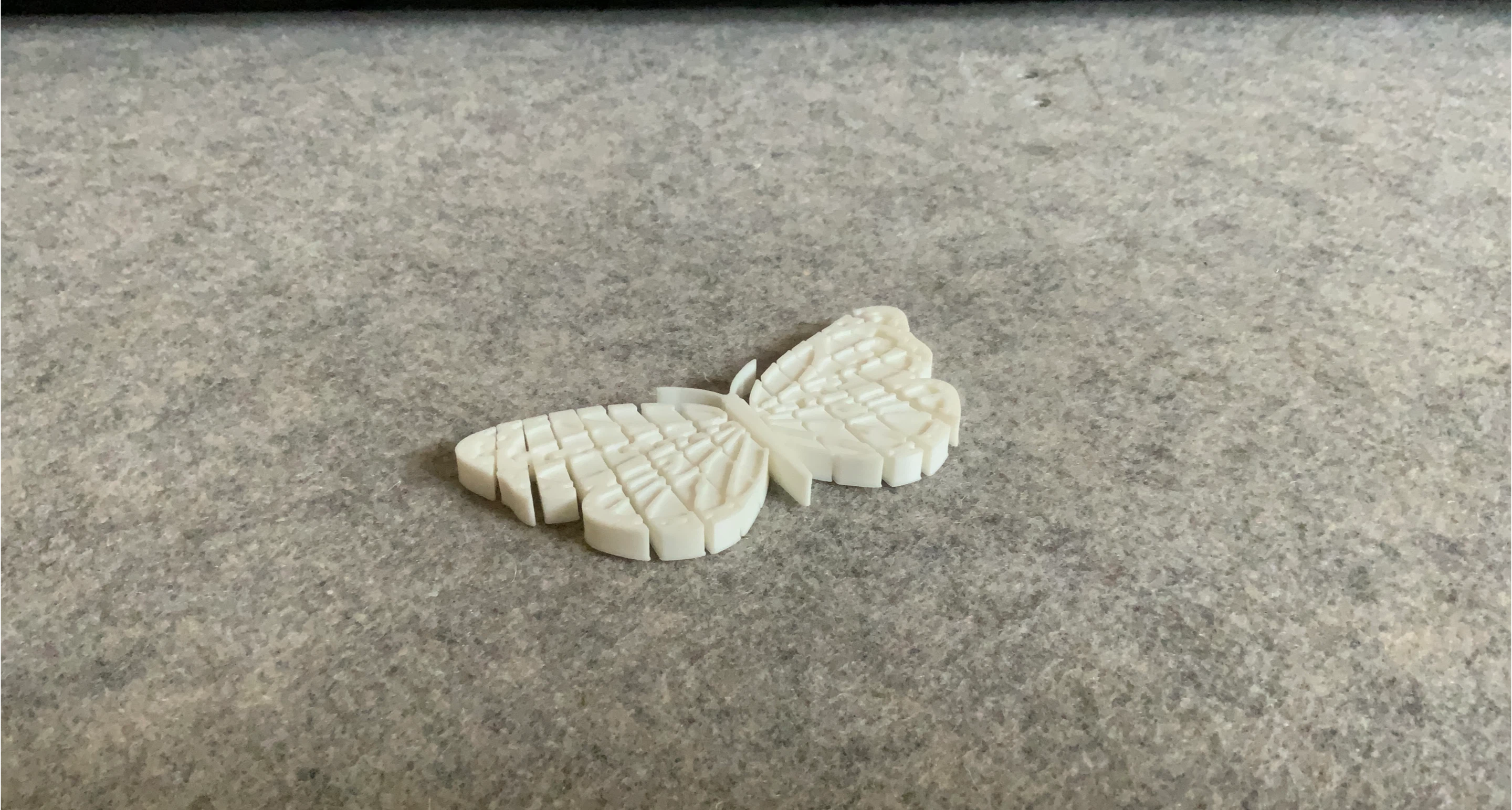 White articulated Butterfly
