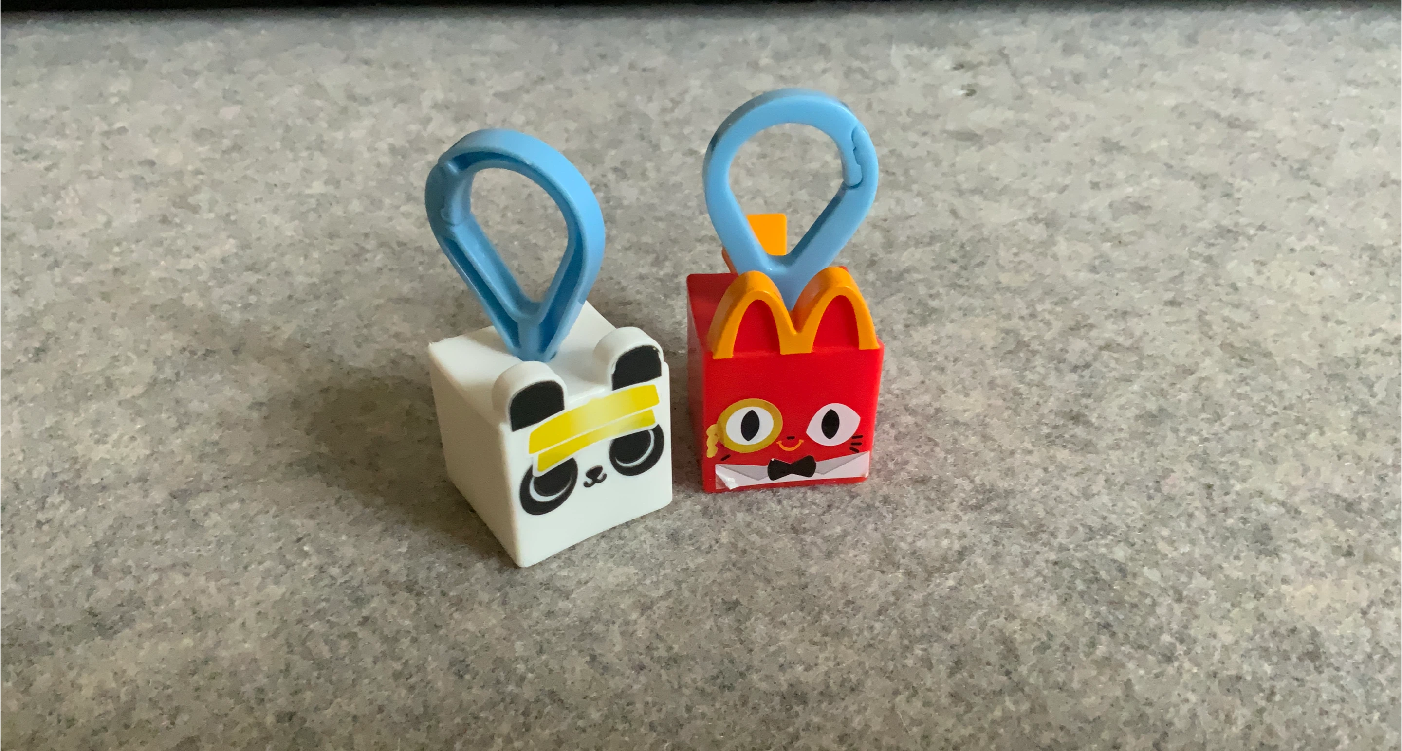 McDonald's Happy Meal Toys - Panda and Cat Figures