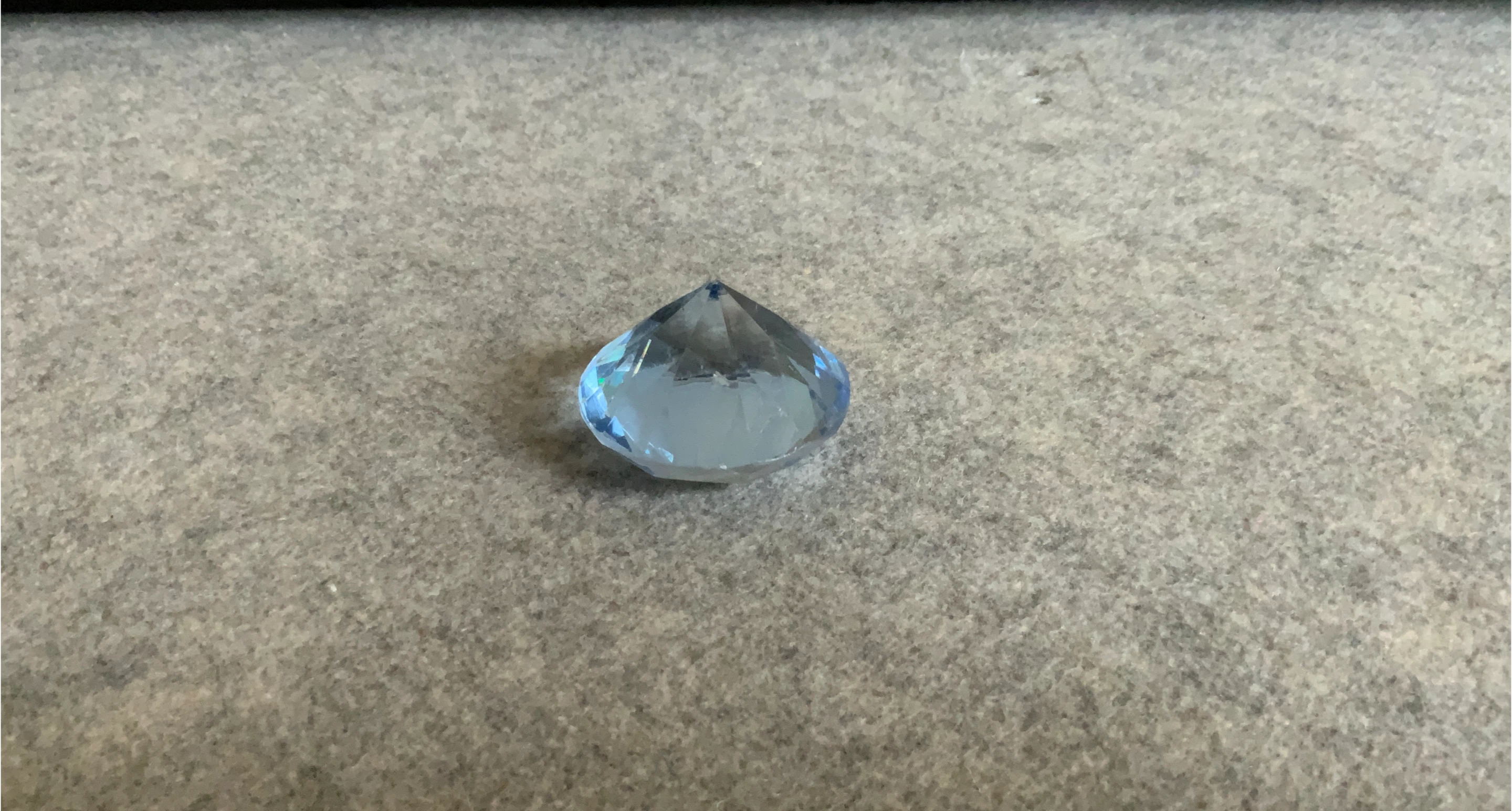 Clear tear-drop shaped glass ornament