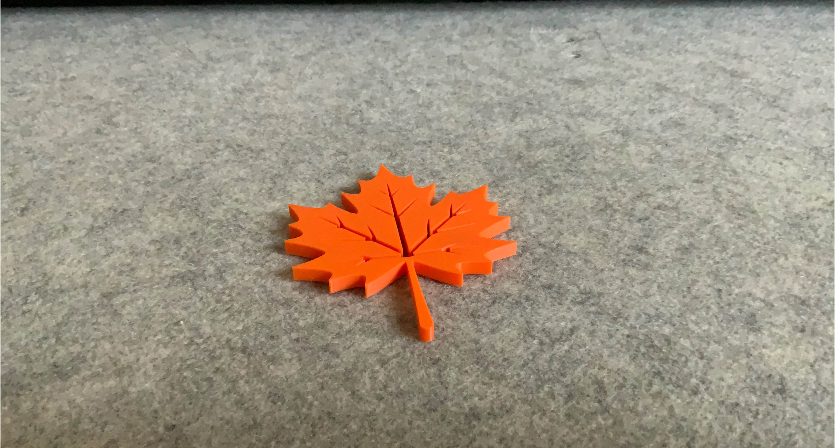 Orange Maple Leaf Decoration