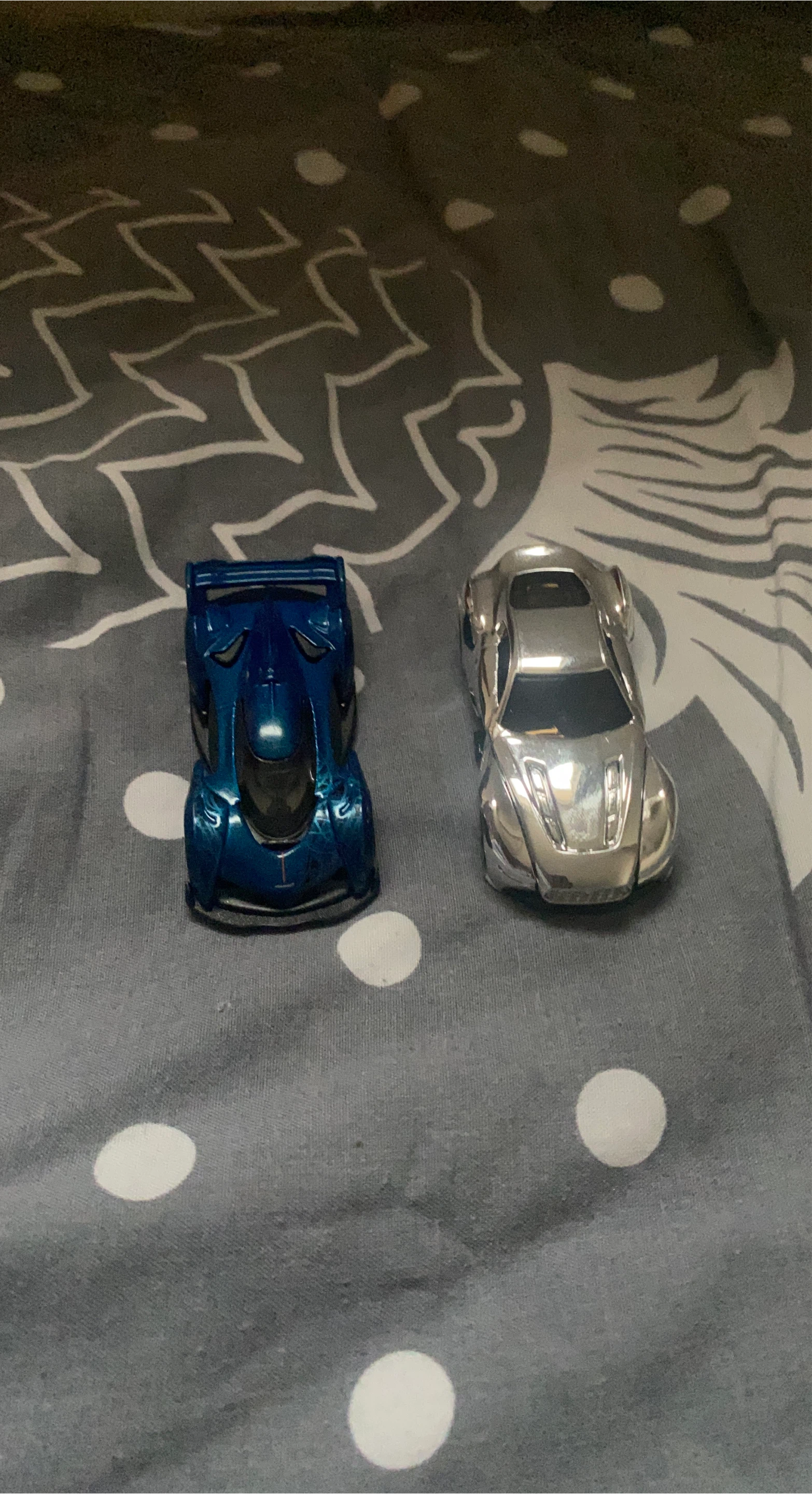 Hot Wheels Diecast Cars - Blue and Silver