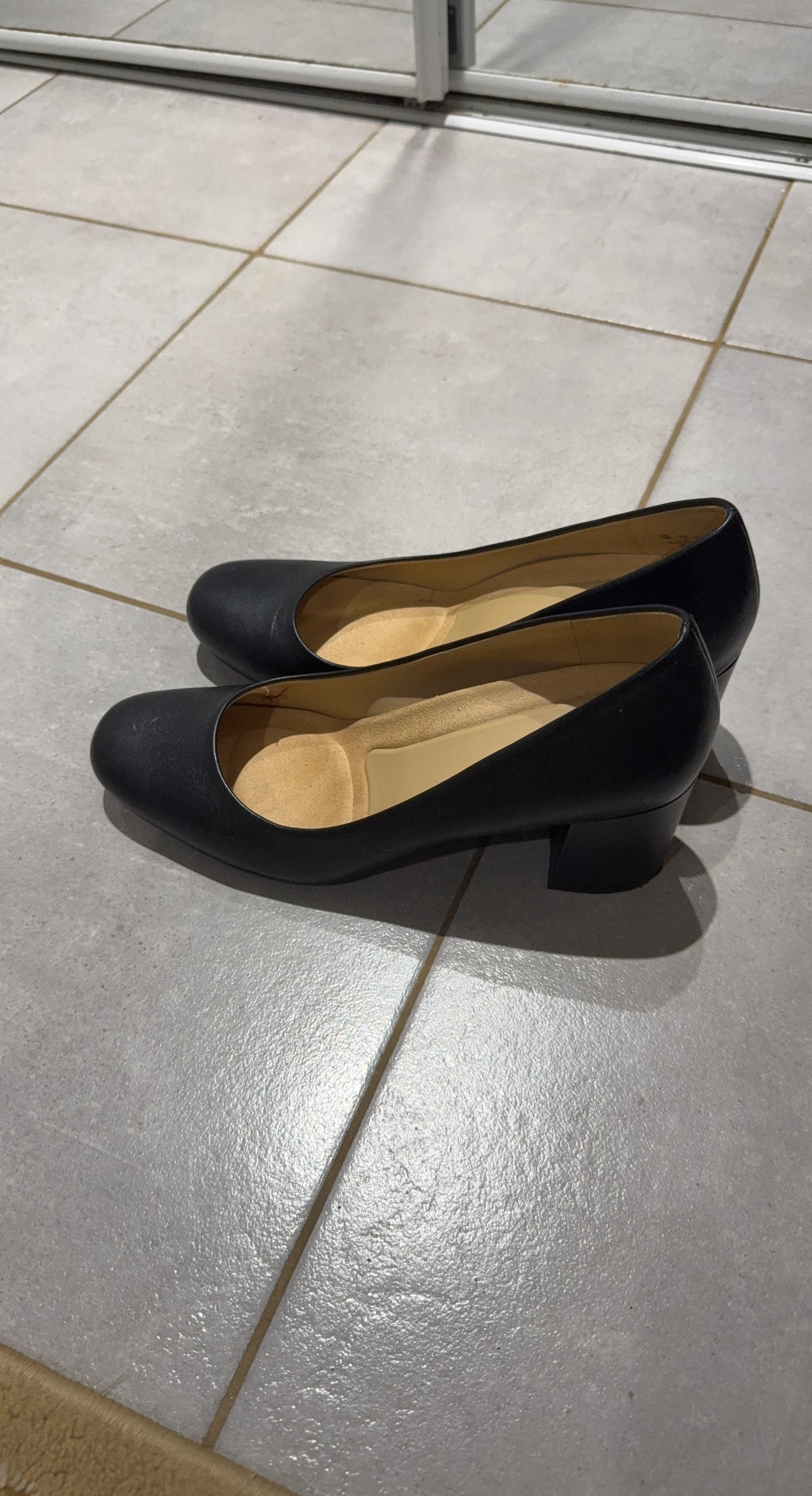 Naturalizer Black Block Heel Pumps