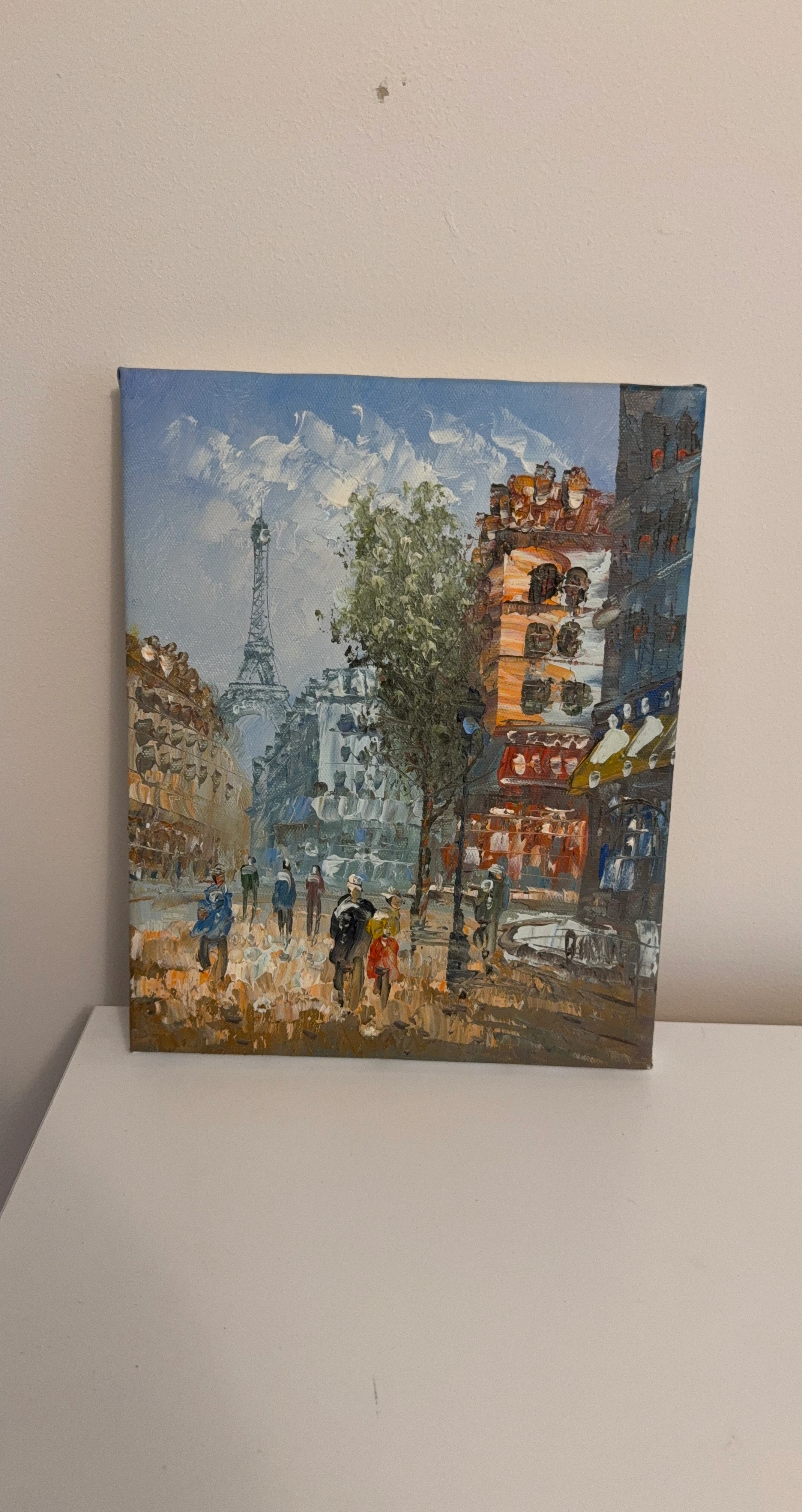Paris Street Scene Oil Painting