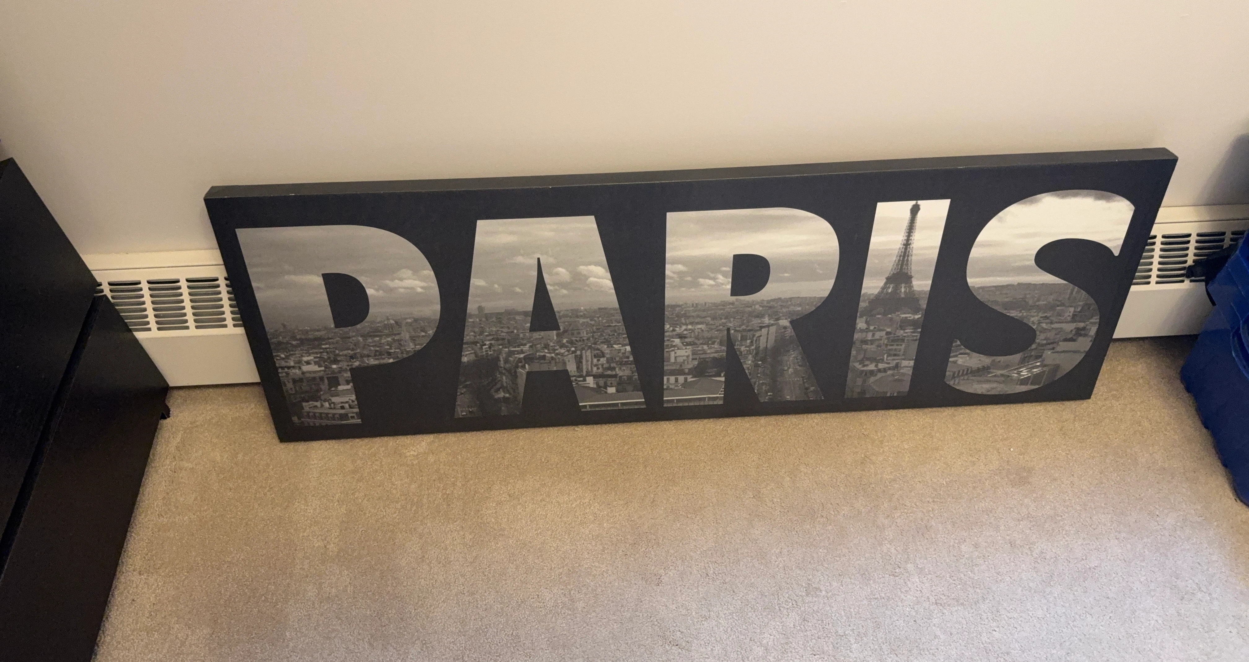 Large Paris Wall Art Canvas