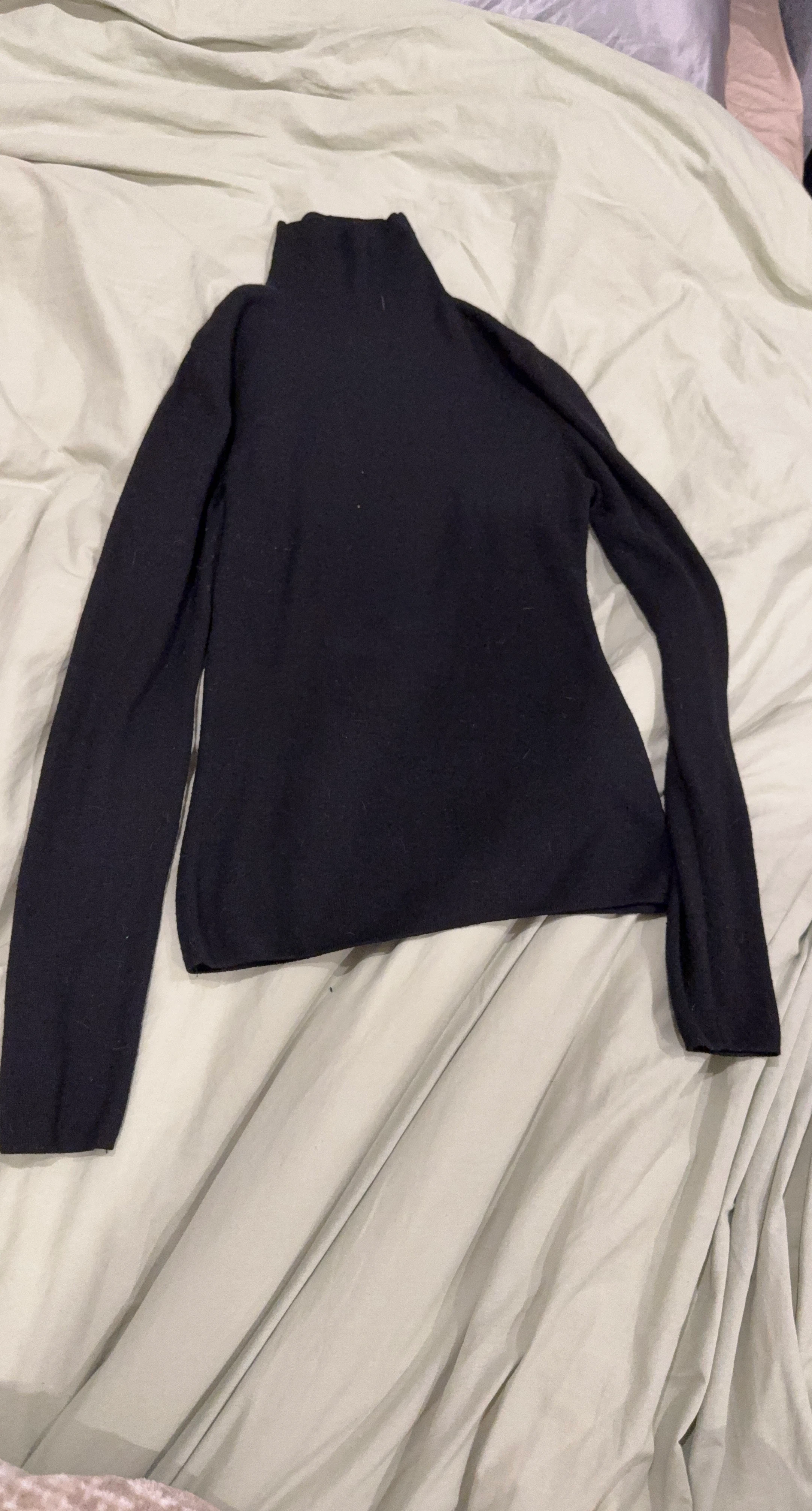 Black mock neck top